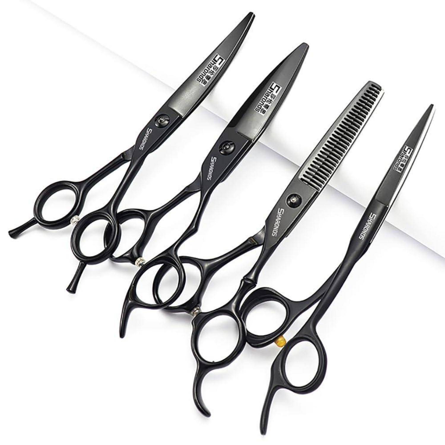 6-Zoll professionelle Friseurschere, super scharfe Friseurschere, Friseur/Familienschere für Haarschnitt, stabiles Gefühl (6 Zoll -4Stück) | Ergono