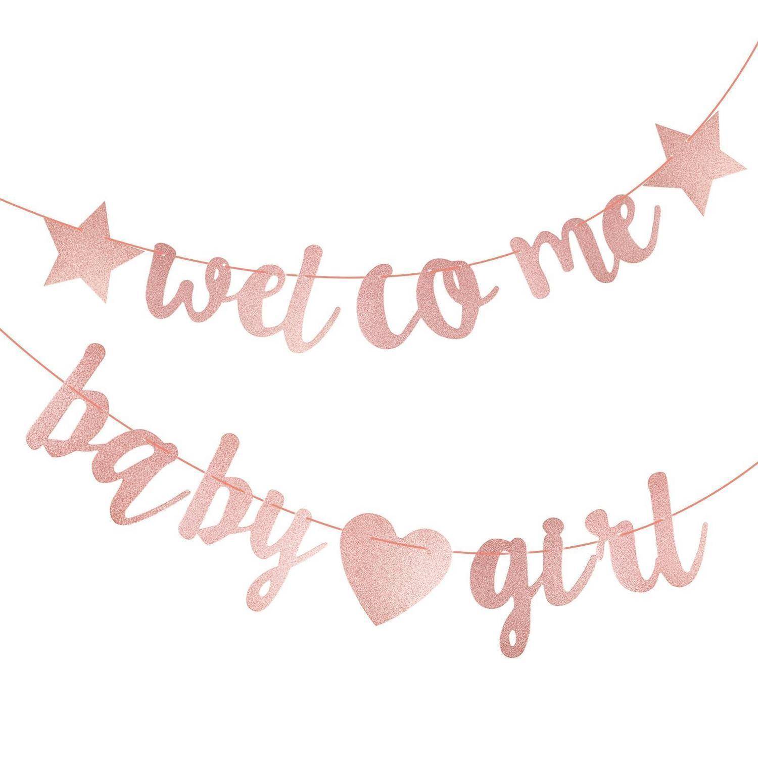 Rosa Glitter-Schrift-Girlande mit der Aufschrift 