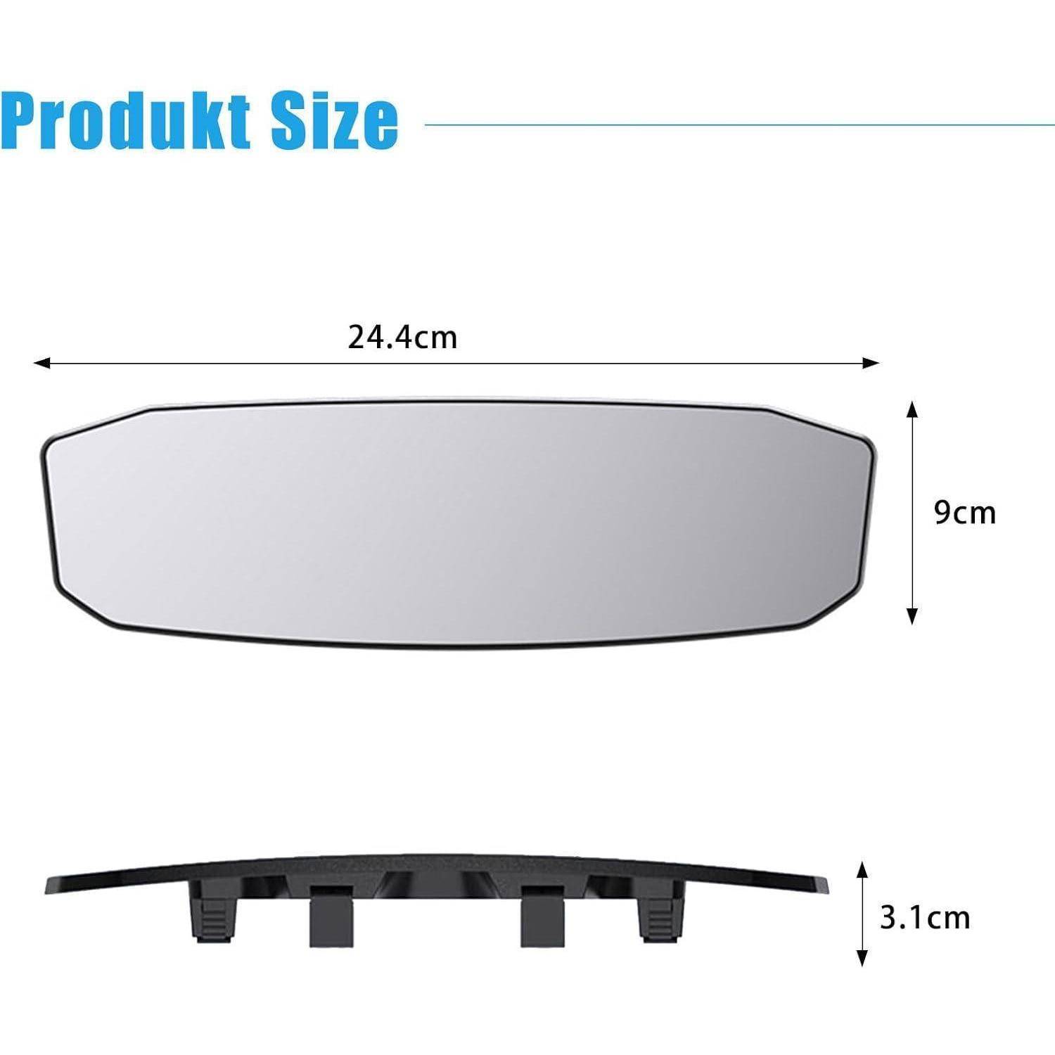 Rückspiegel Auto, Innenspiegel Auto, Große Vision Weitwinkel Panorama Auto Spiegel, Blendfreier Rückspiegel für Autos, SUVs, LKW(244x90mm)
