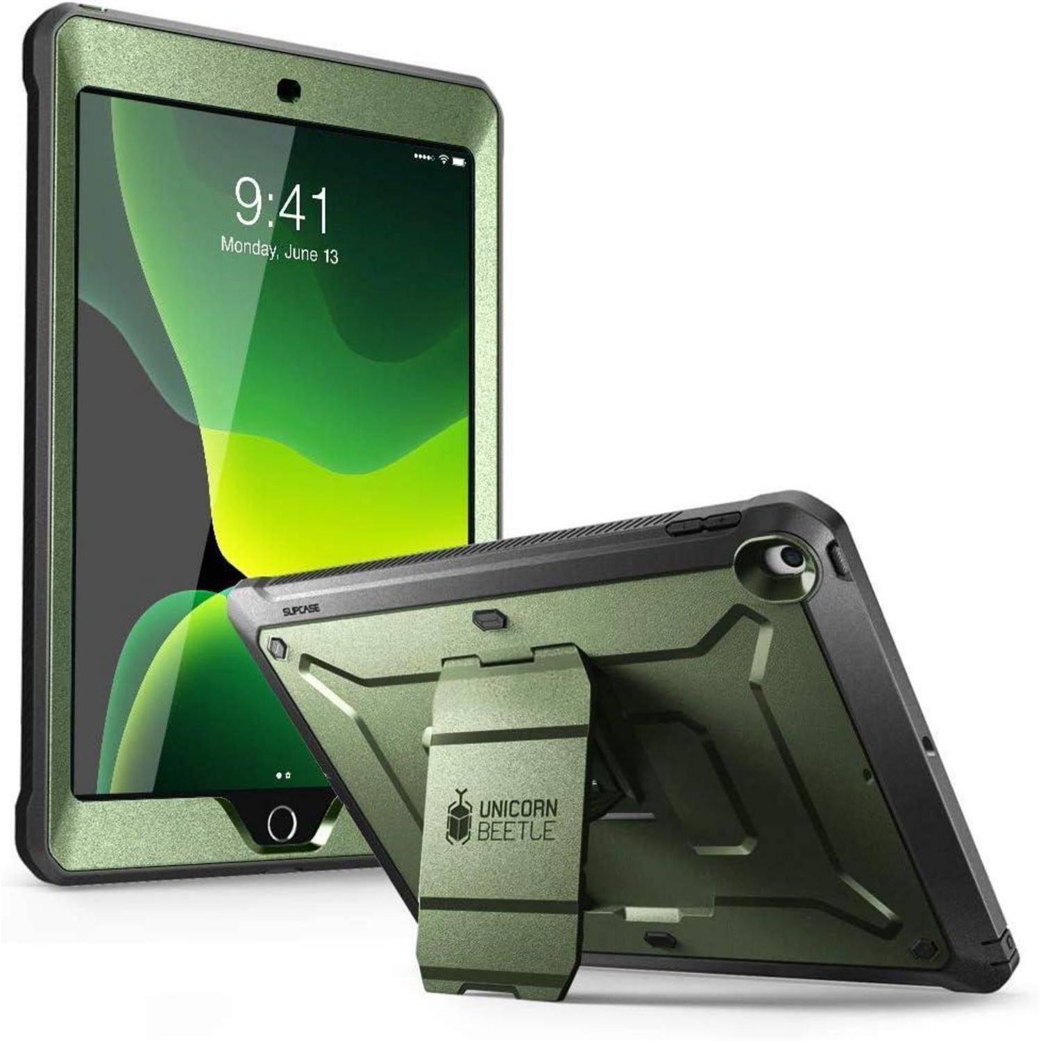 SUPCASE Guldan Schutzhülle für iPad 9. Generation mit Displayschutzfolie (Unicorn Beetle Pro), [Integrierter Ständer] Robuste, robuste Schutzhülle