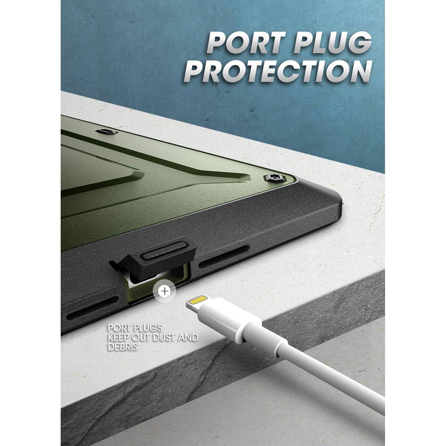 SUPCASE Guldan Schutzhülle für iPad 9. Generation mit Displayschutzfolie (Unicorn Beetle Pro), [Integrierter Ständer] Robuste, robuste Schutzhülle