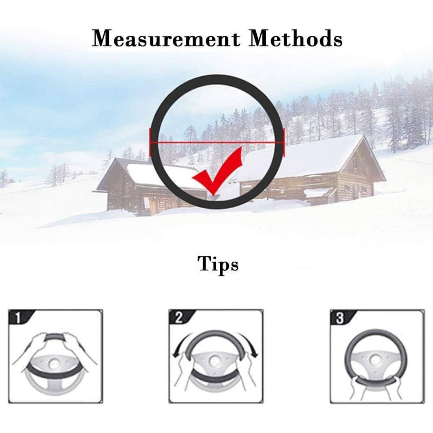 Lenkradabdeckung, Amokee Universal Lenkradhülle Plüsch Winter Lenkradbezug Teleskop Lenkrad Abdeckung weich bequem Steering Lenkradschoner für Auto