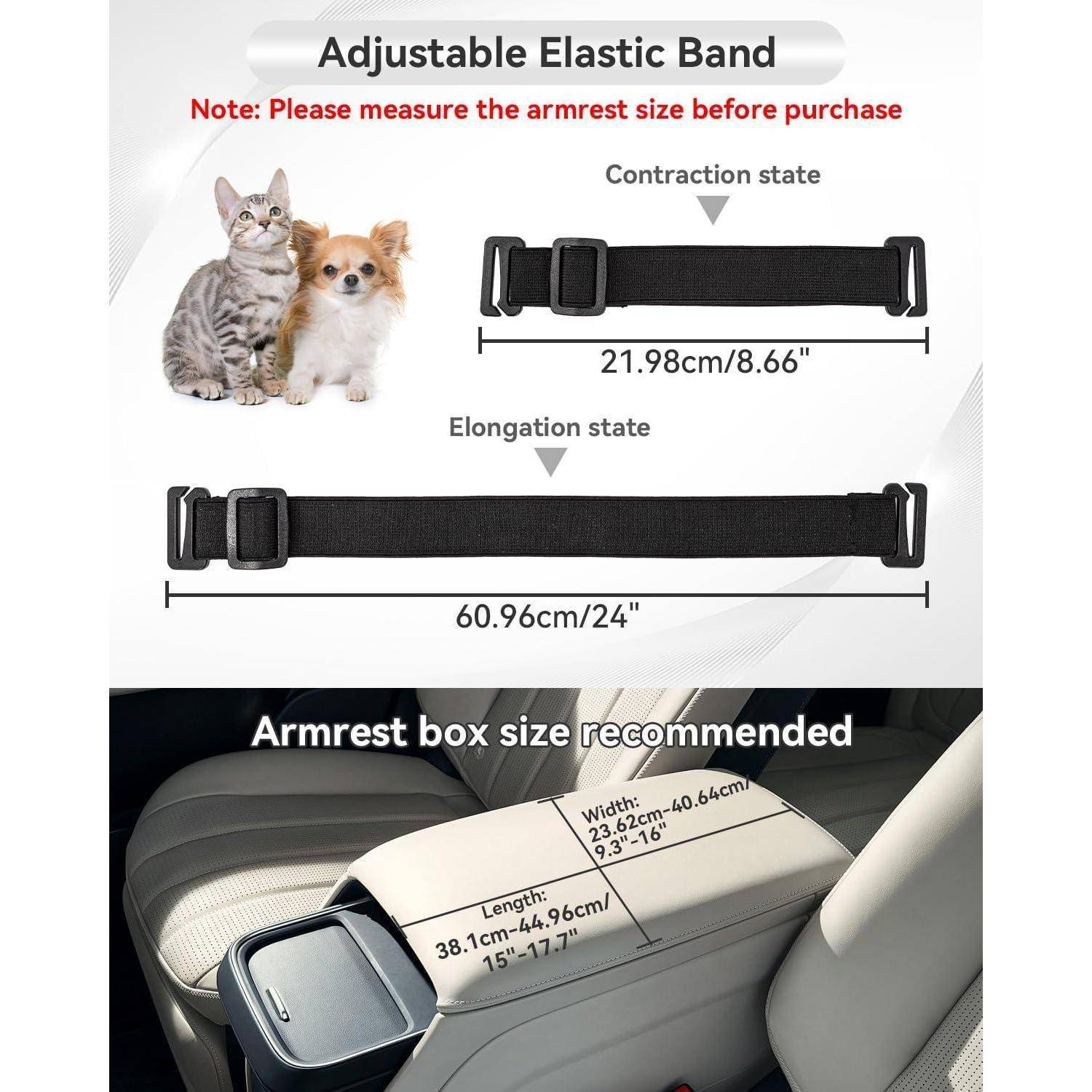 PETSFIT Hundesitz Mittelkonsole Auto, Autositz Hund Mittelkonsole mit verbesserten Sicherheitsgurten, waschbarem, dickem Kissen, Hunde Autositz für