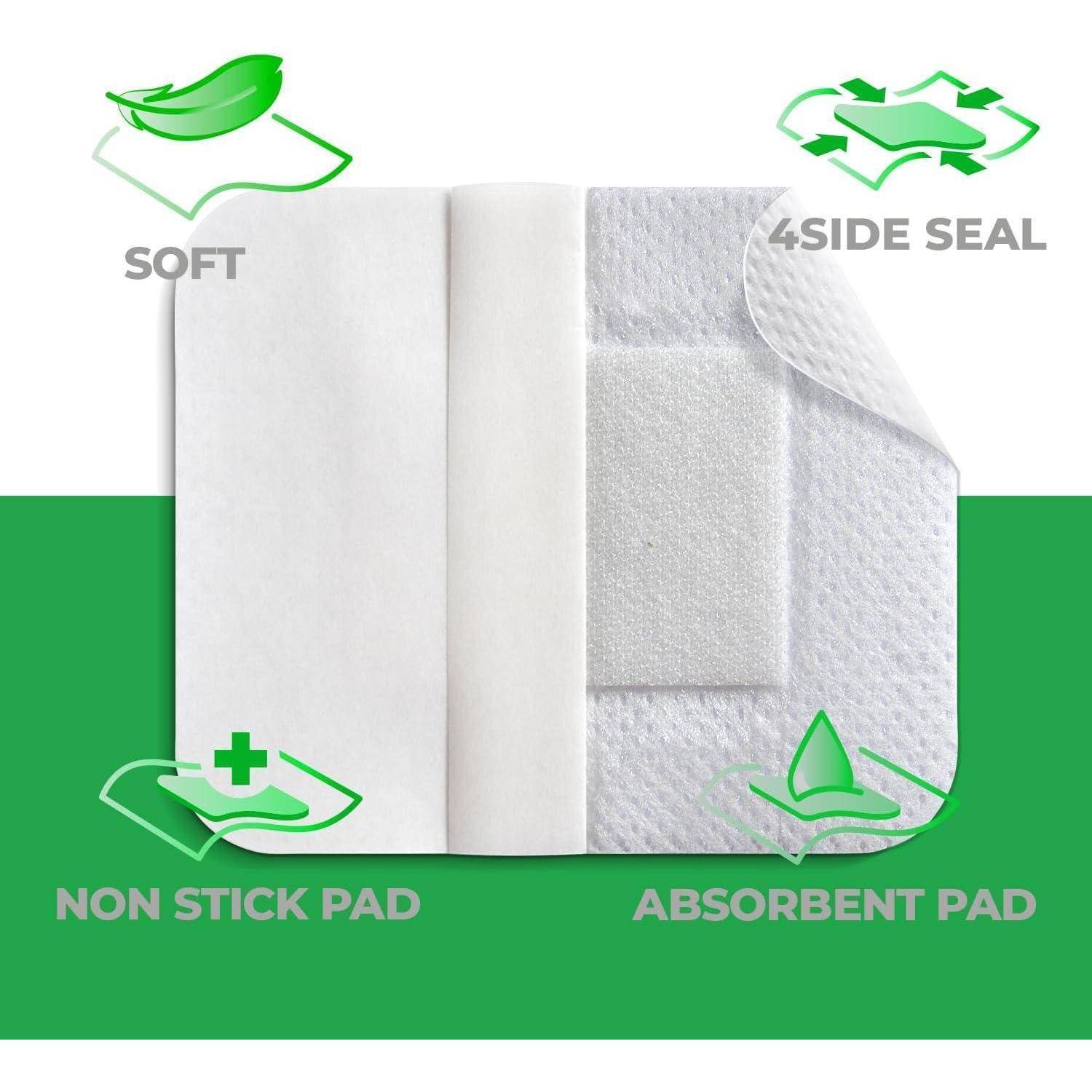 Medrull Steril Wundpflaster 9x15 cm Pflaster ULTRA PORE Sensitiv Sterile Wundverband - Starke Klebekraft - Schützt bei Schnittwunden &amp; Kratzern