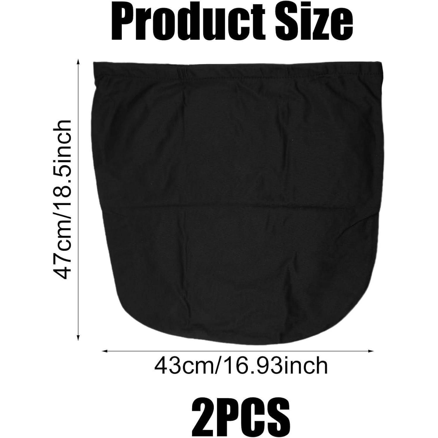 Produktgrößendiagramm für einen schwarzen Artikel: 47 cm (18,5 Zoll) hoch und 43 cm (16,93 Zoll) breit; Paket enthält 2 Stück.