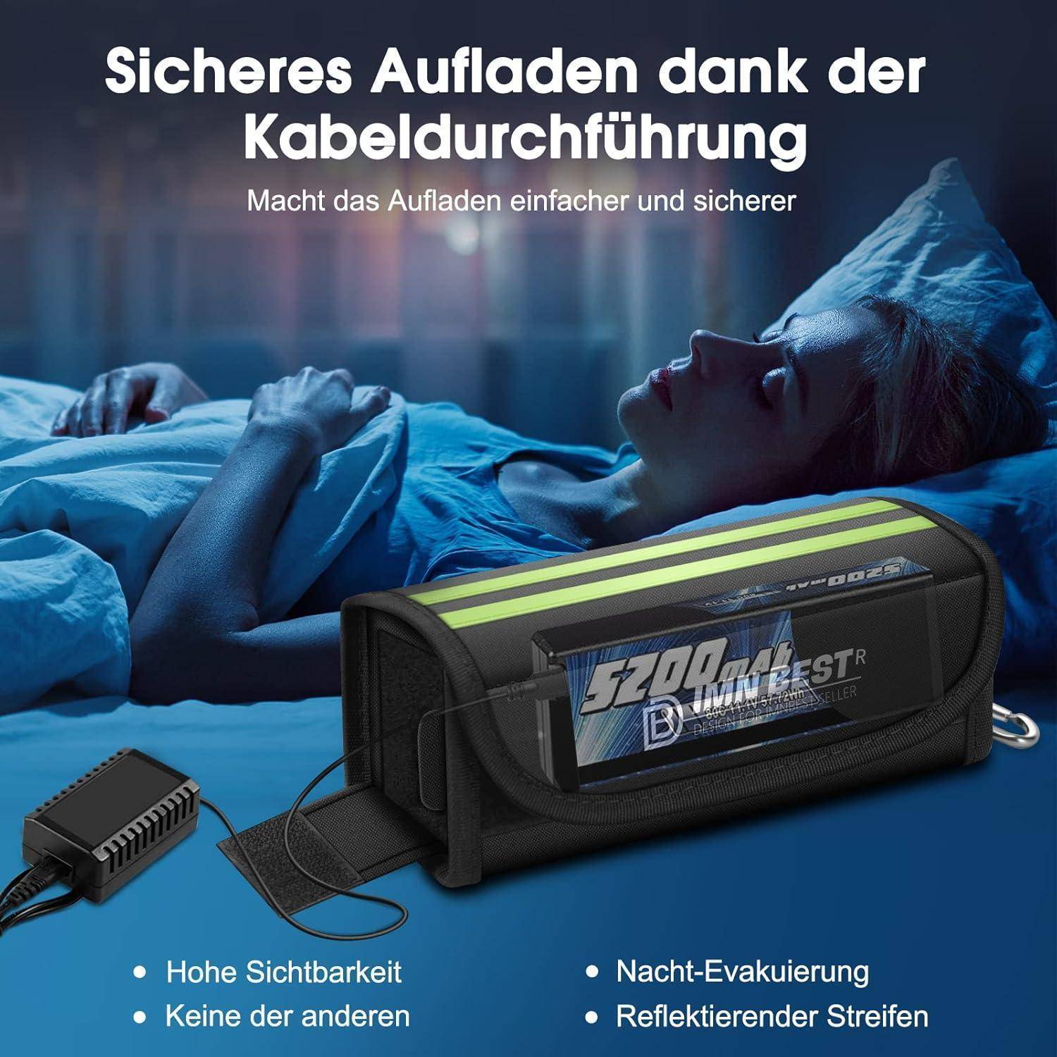 2 Stück Lipo Safe Bag,Feuerfeste Lipo Batterietasche,Lipo Akku Tasche Feuerfest Explosionsgeschützte Lipo Safe Bag Für Ladung und Transport, Akku
