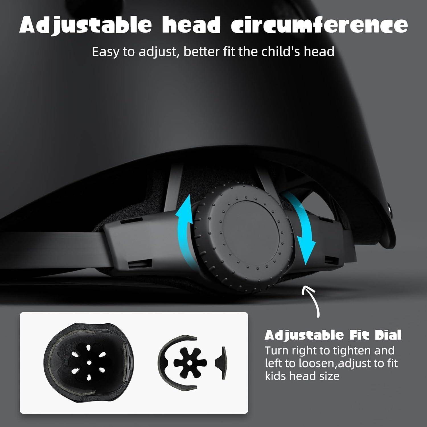 XJD Fahrradhelm Kinder Helm, Einstellbare Kinderhelm Skaterhelm für Fahrrad Skateboard Scooter Roller Kinderfahrradhelm für 3-13 Alt Mädchen und Ju