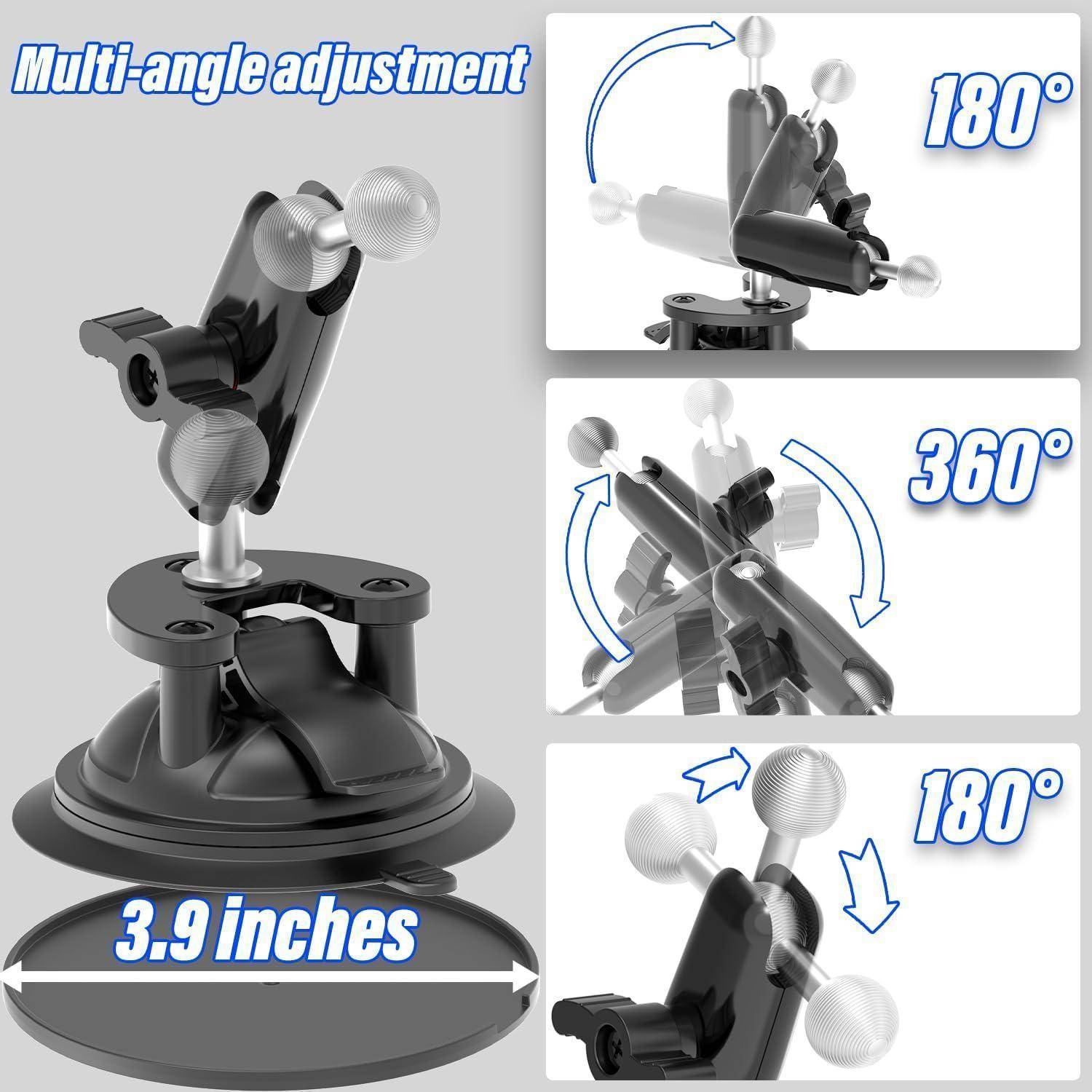 Starker Saugnapf Tablet Halterung Traktor [Stoßfester Metall arm], iPad Halterung Auto Saugnapf Extra Stark, für 4-12,9 Zoll Handy &amp; Tablet, iPad Pr