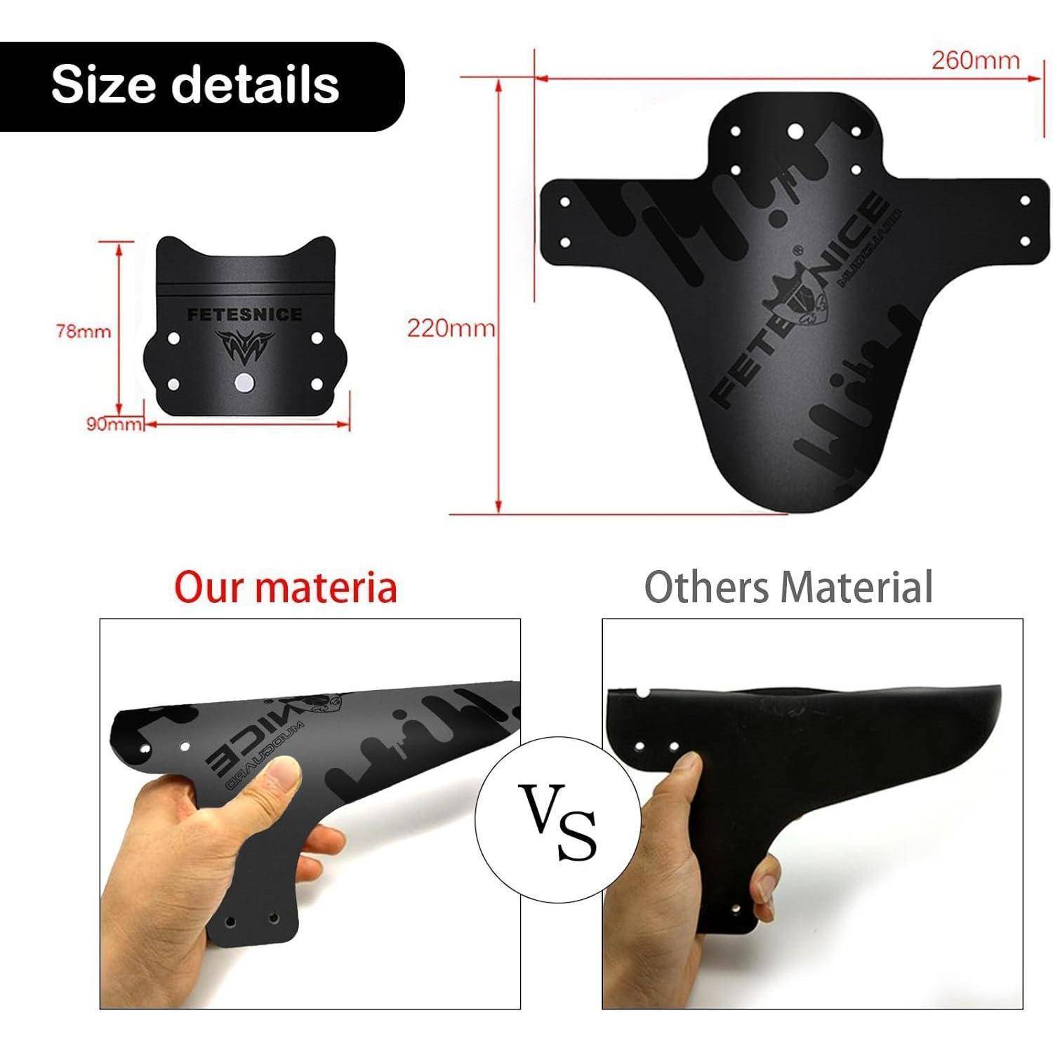 FETESNICE Mountainbike Schutzblech Set für Vorne &amp; Hinten，Universal Fahrradschutzblech/Mudguard für Mountainbike &amp; Gravelbike – Kotflügel für
