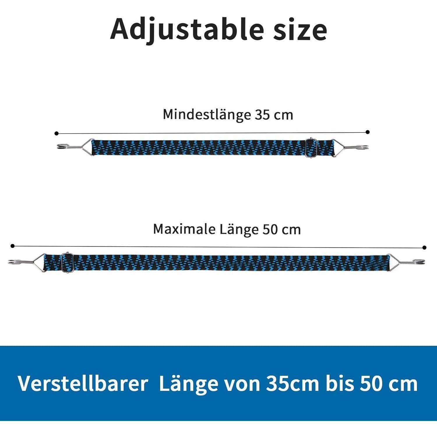 Spanngummi mit Haken,4er Expander mit Haken Verstellbar Gepäckspanner Breit Gummispanner mit Haken für Sackkarre Gepäckträger Fahrrad Motorrad Cam