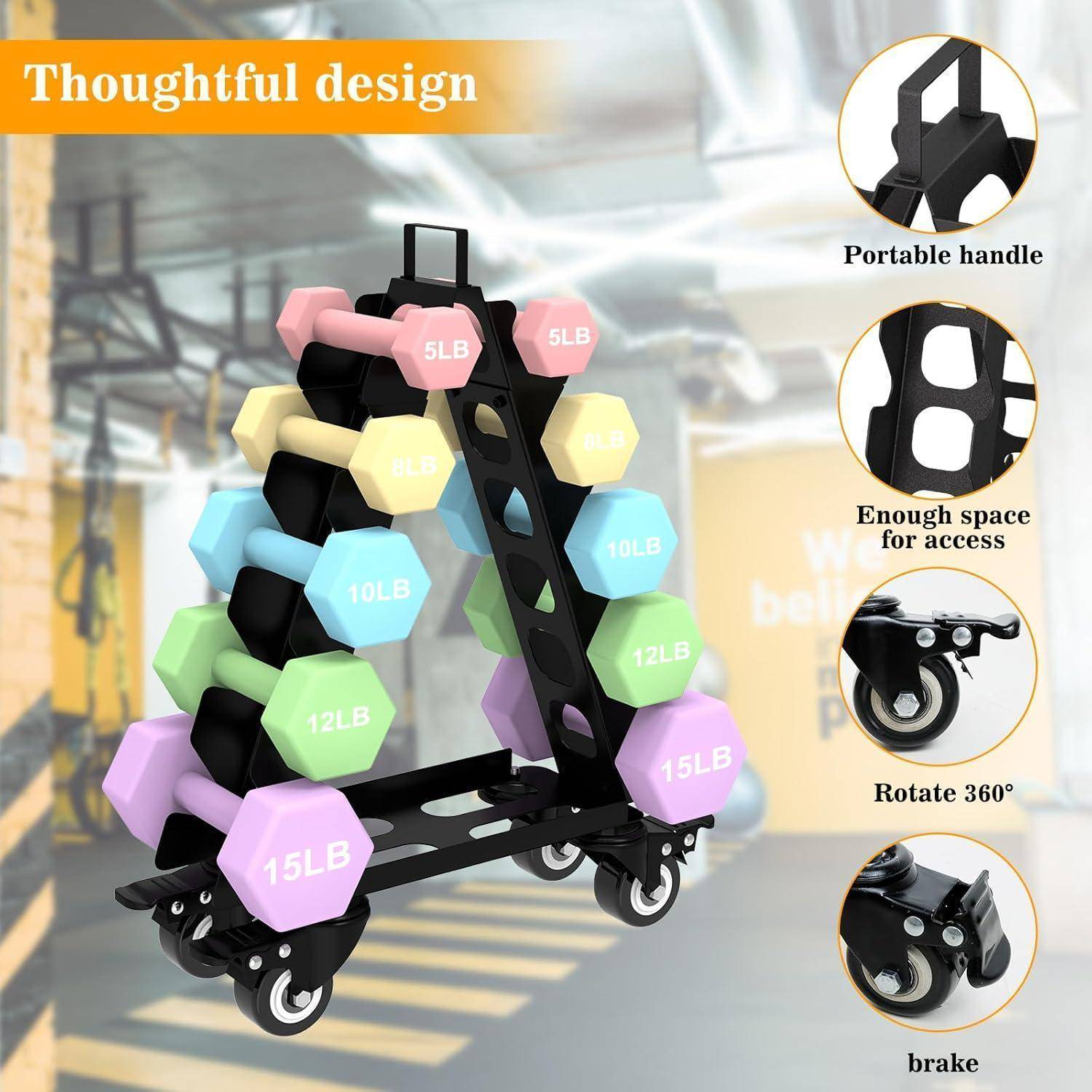 Hantelständer Kurzhantel Rack Gewichtsaufbewahrungsorganisator für Hanteln accessories-Gymnastikhanteln-perfekt für das Fitnessstudio zu Hause für