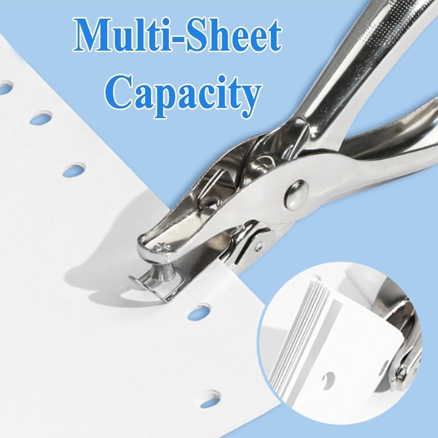 Illustration eines Lochers mit der Bezeichnung „Multi-Sheet Capacity