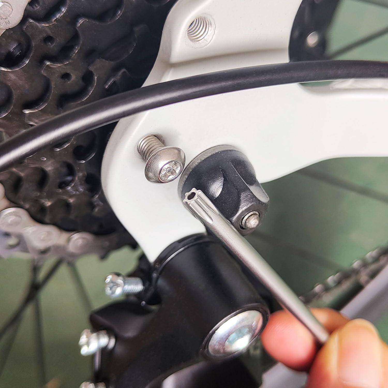 Gunpla T-Profil-Winkelschlüsselsatz, 9-tlg., mit Stirnlochbohrung, Innensechskantschlüssel T10-T50, CR-V, Klein Winkelschlüssel für Innen-TORX-Sch