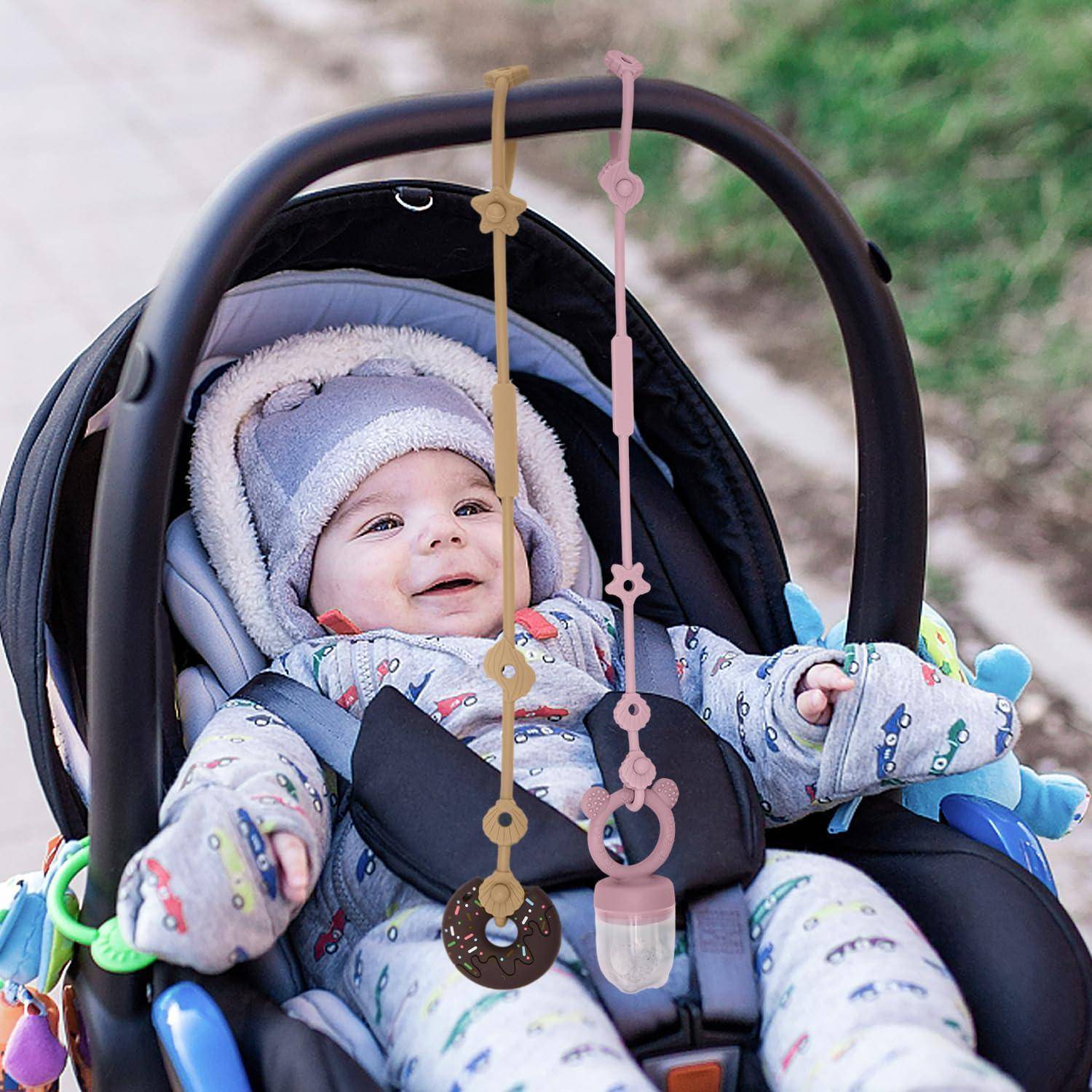 CLDY Baby Spielzeug Schnullerkette Silikon Cup Catcher, BPA-frei Sicherheitsgurte für Spielzeug, Trinkbecher Halteriemen für Kinderwagen Hochstuhl