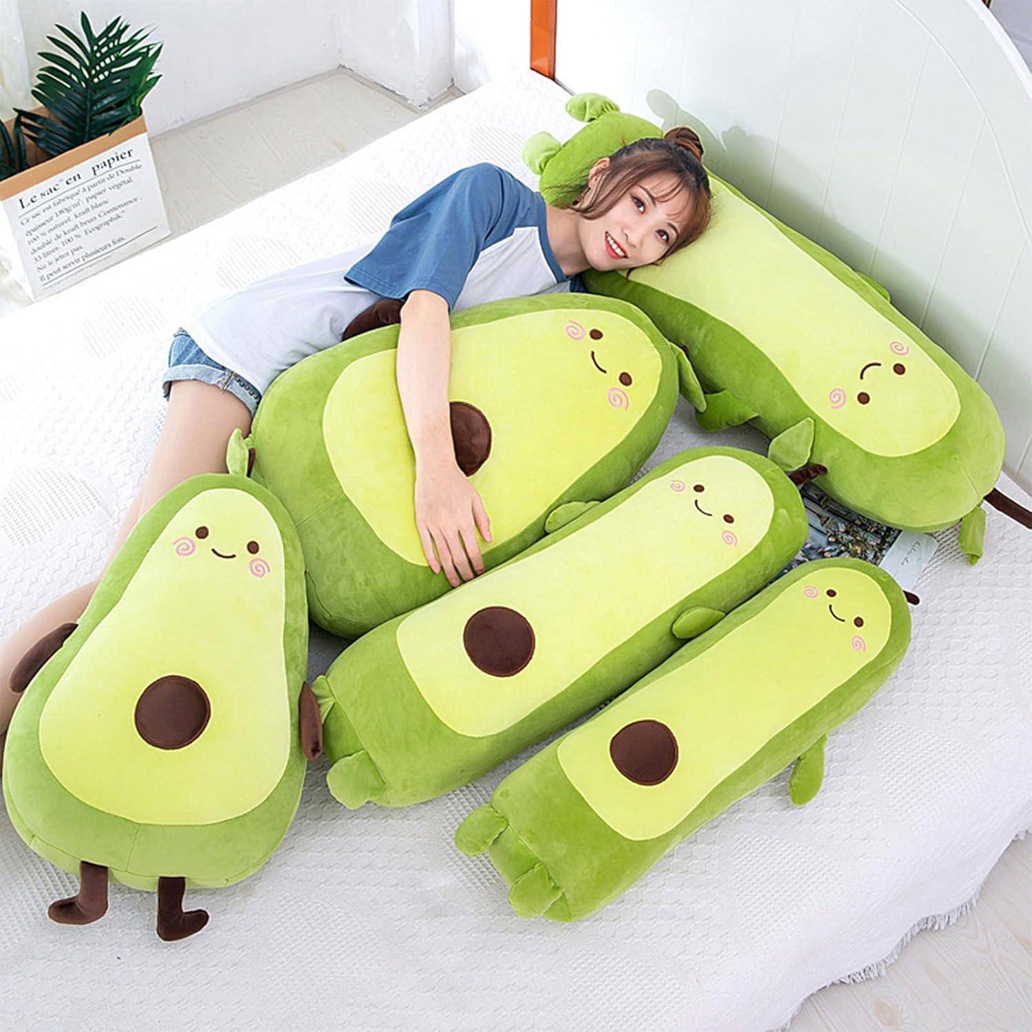 Kuscheltier Avocado, Avocado Kissen Puppe, Weiches Plüschtier Kissen, Gefüllte PlüschKissen Spielzeug, Sofa-Rückenkissen, Geschenk Für Kinder Erw