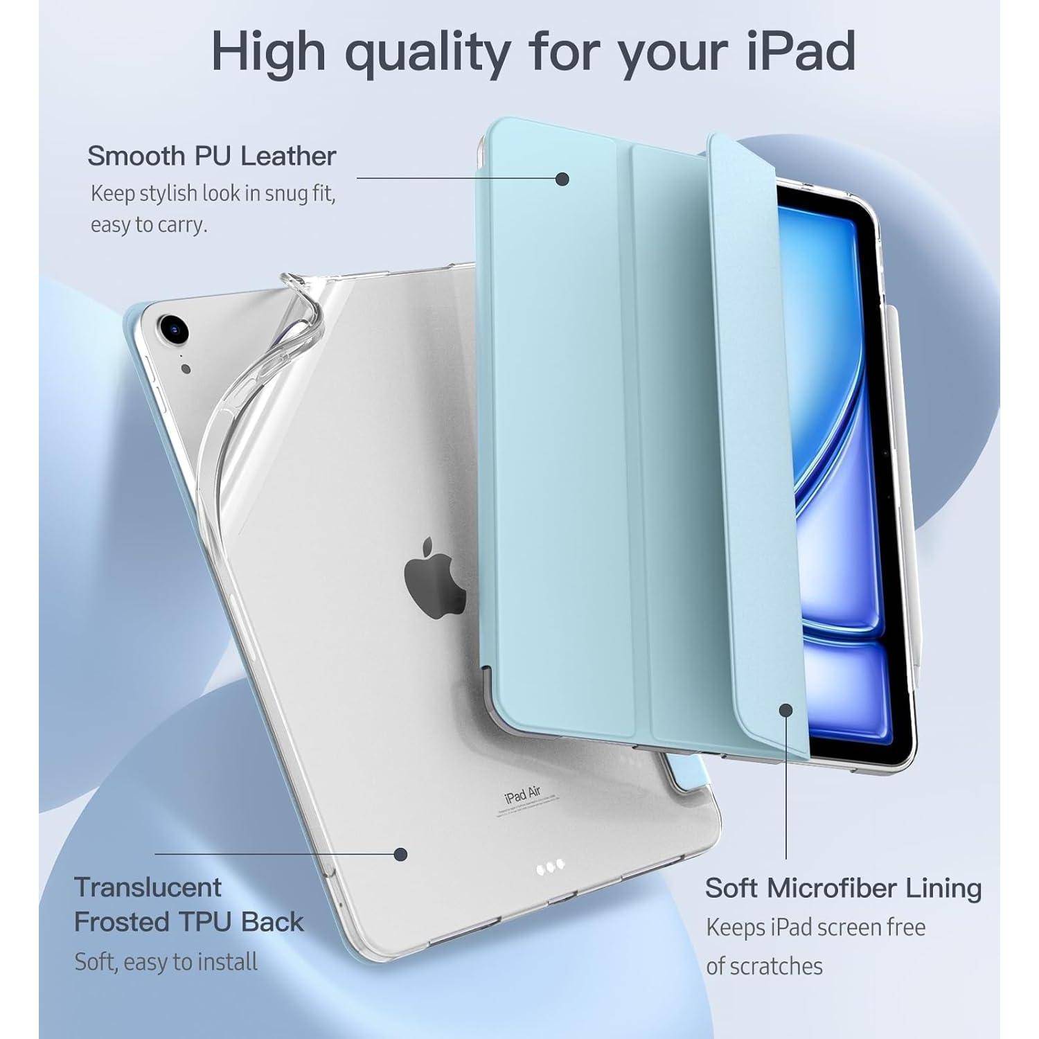 TiMOVO Hülle für iPad Air 11 Zoll (M3/M2-2025/2024), iPad Air 5/4 Hülle 2022/2020 10,9", Schlanke Schutzhülle mit weicher TPU Transluzente Matt R