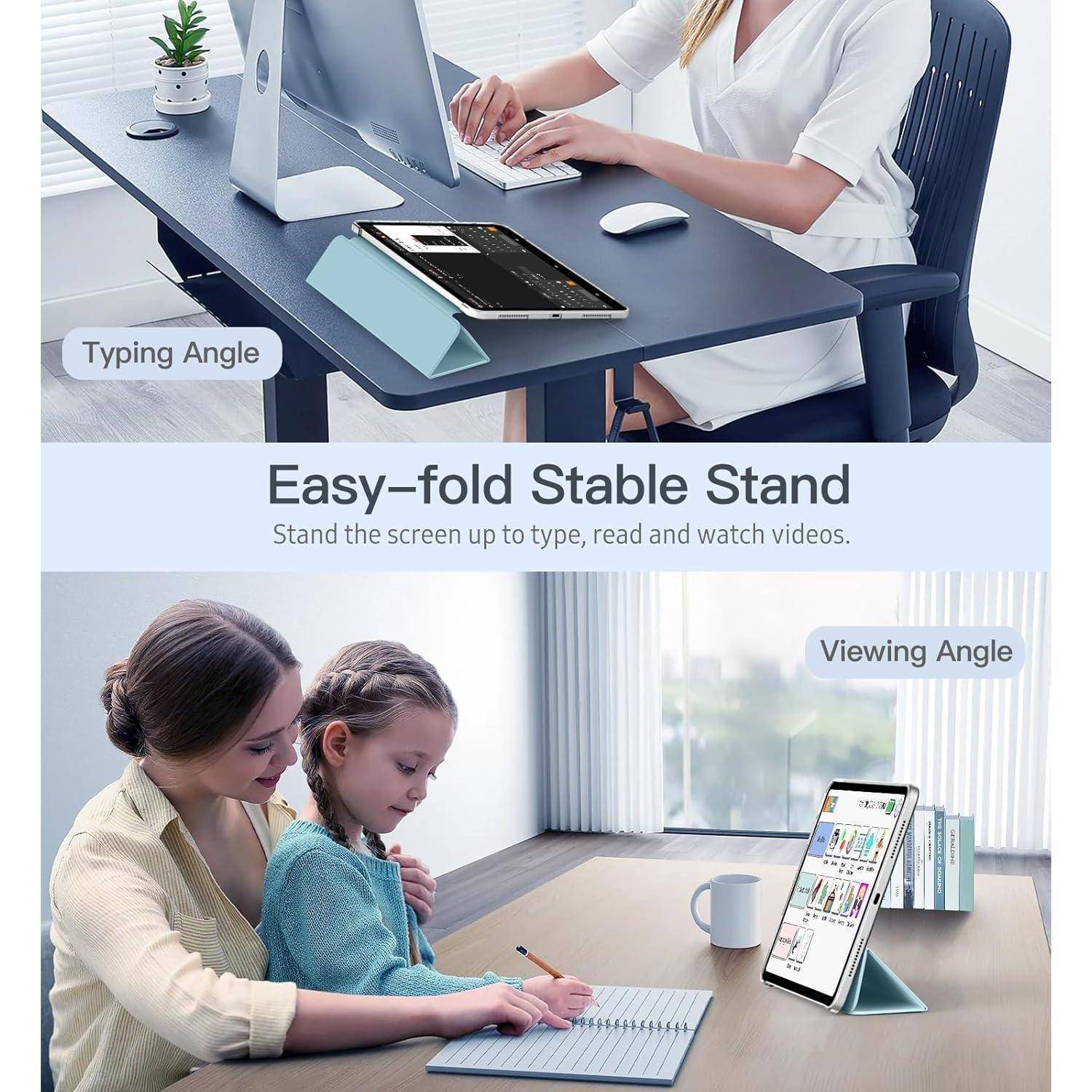 TiMOVO Hülle für iPad Air 11 Zoll (M3/M2-2025/2024), iPad Air 5/4 Hülle 2022/2020 10,9", Schlanke Schutzhülle mit weicher TPU Transluzente Matt R