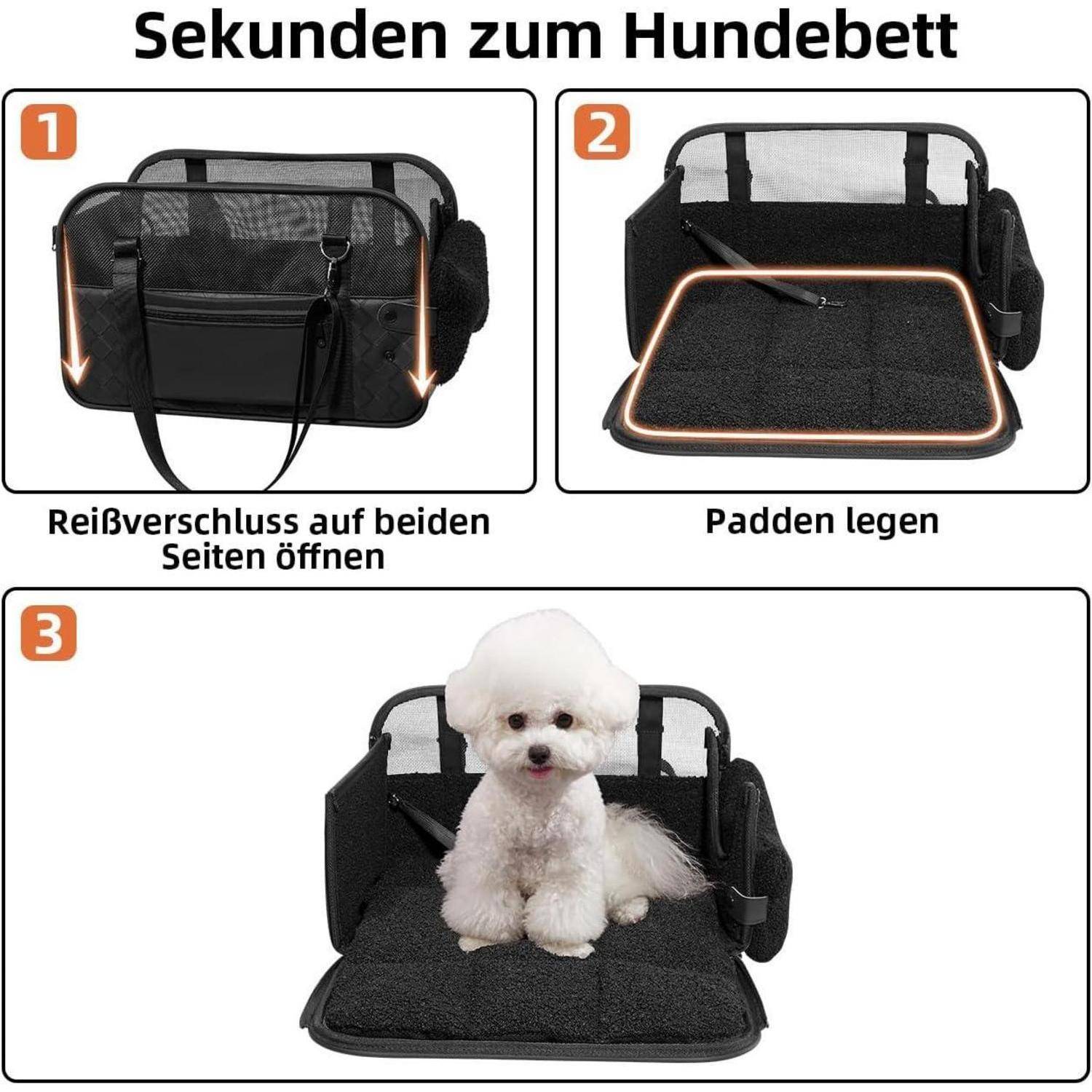hundesitz Auto kleine Hunde Katzen Transporttasche für Der Gang zum Tierarzt Auto Fugzeuge, Tragetasche Mit Schultergurt & Aufklappbares