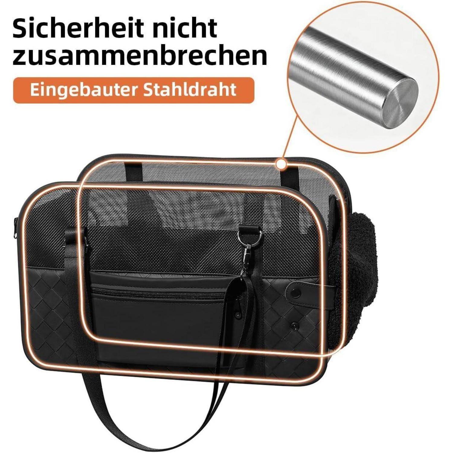 hundesitz Auto kleine Hunde Katzen Transporttasche für Der Gang zum Tierarzt Auto Fugzeuge, Tragetasche Mit Schultergurt & Aufklappbares