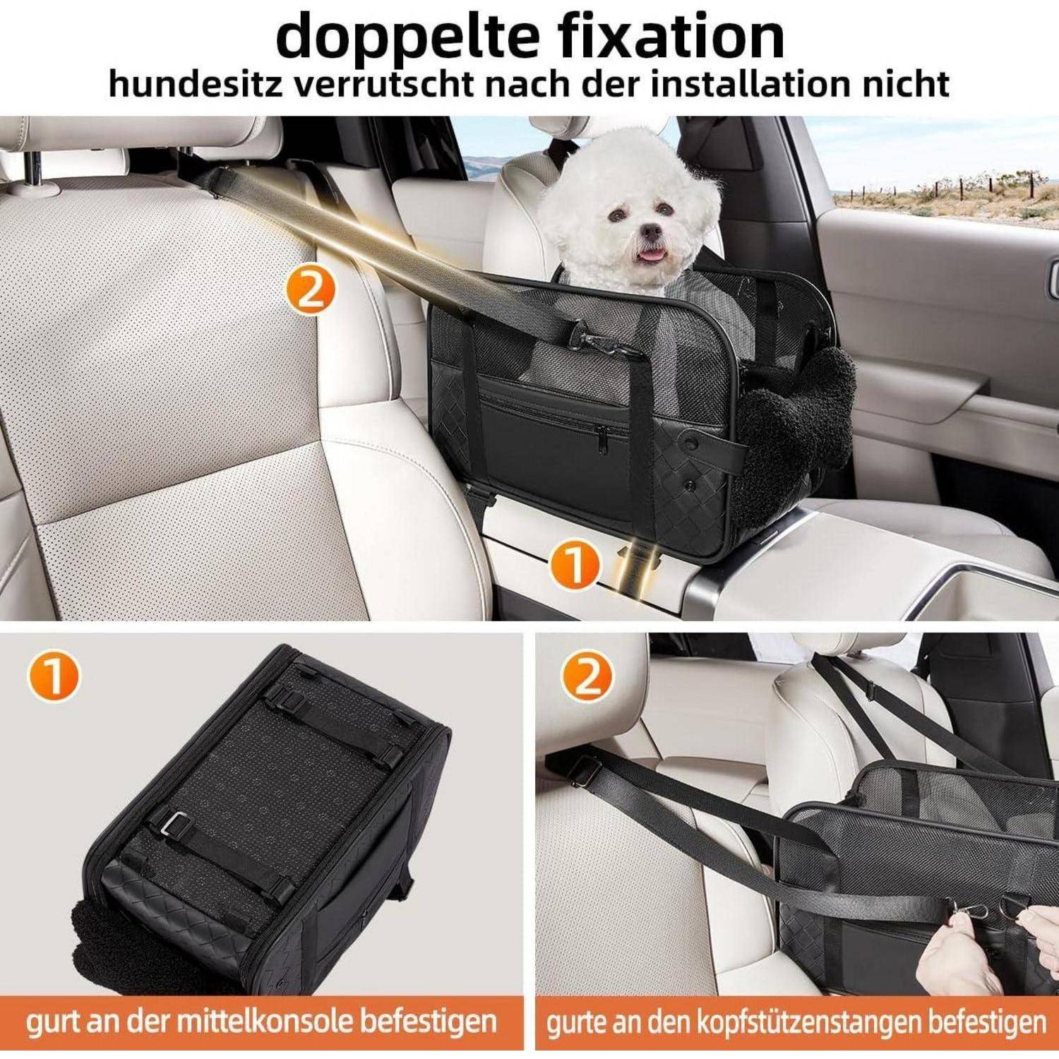 hundesitz Auto kleine Hunde Katzen Transporttasche für Der Gang zum Tierarzt Auto Fugzeuge, Tragetasche Mit Schultergurt & Aufklappbares