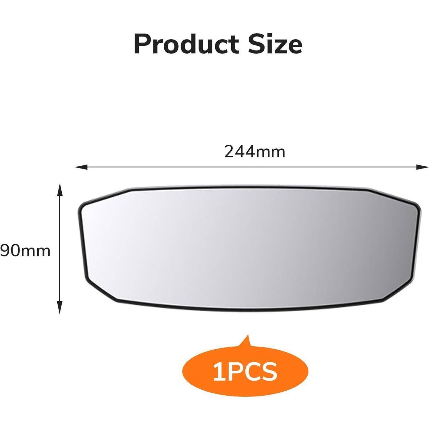 Produktgrößendiagramm mit einem Teil: 244 mm breit und 90 mm hoch.