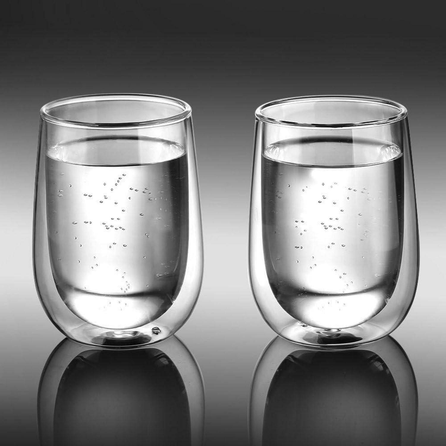 glastal 350ml Doppelwandige Latte Macchiato Gläser 4er Set Borosilikatglas Kaffeetassen Glas Kaffeeglas Teegläser für Cappuccino,Latte,Tee,EIS,Eist