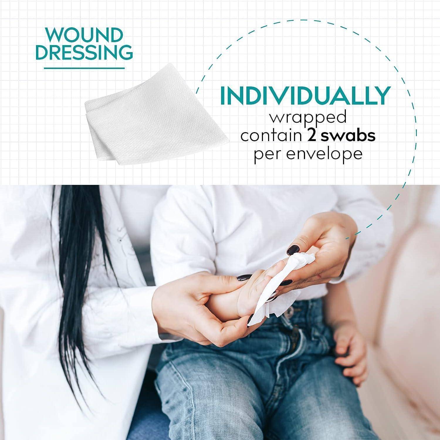 Medrull Kompressen nicht gewebt STERIL ULTRASOFT Wundauflagen 4-lagig- 7.5cm x 7.5cm Verpackt 2 Stück - 20 Papierbeuteln (40 Stück) 7.5x7.5 cm (40er