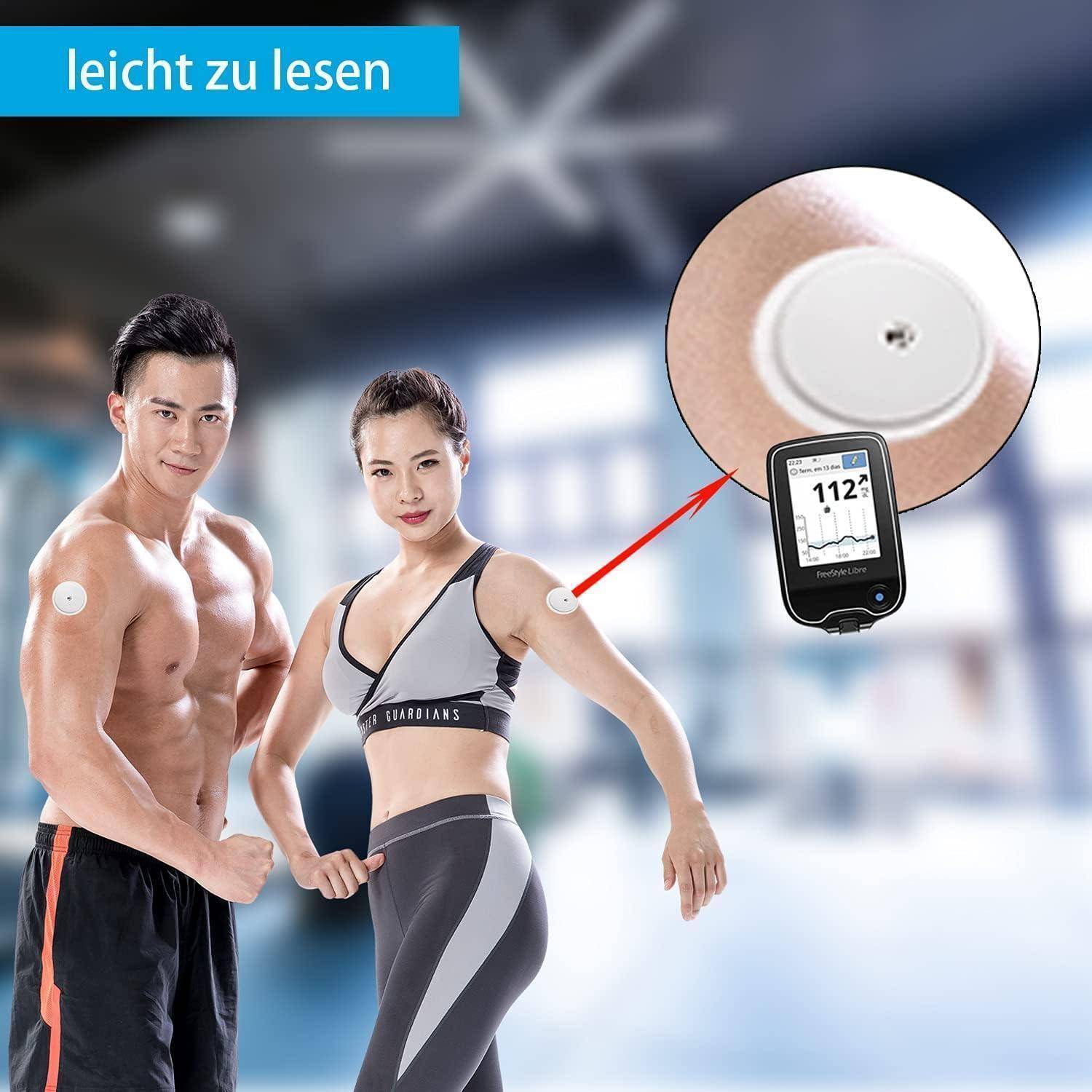 40 Stück Freestyle Libre 2 Pflaster, Libre Patch Freestyle Libre 2 Pflaster, transparent Pflaster mit Loch in der Mitte für Freestyle Libre 1 2 Sens