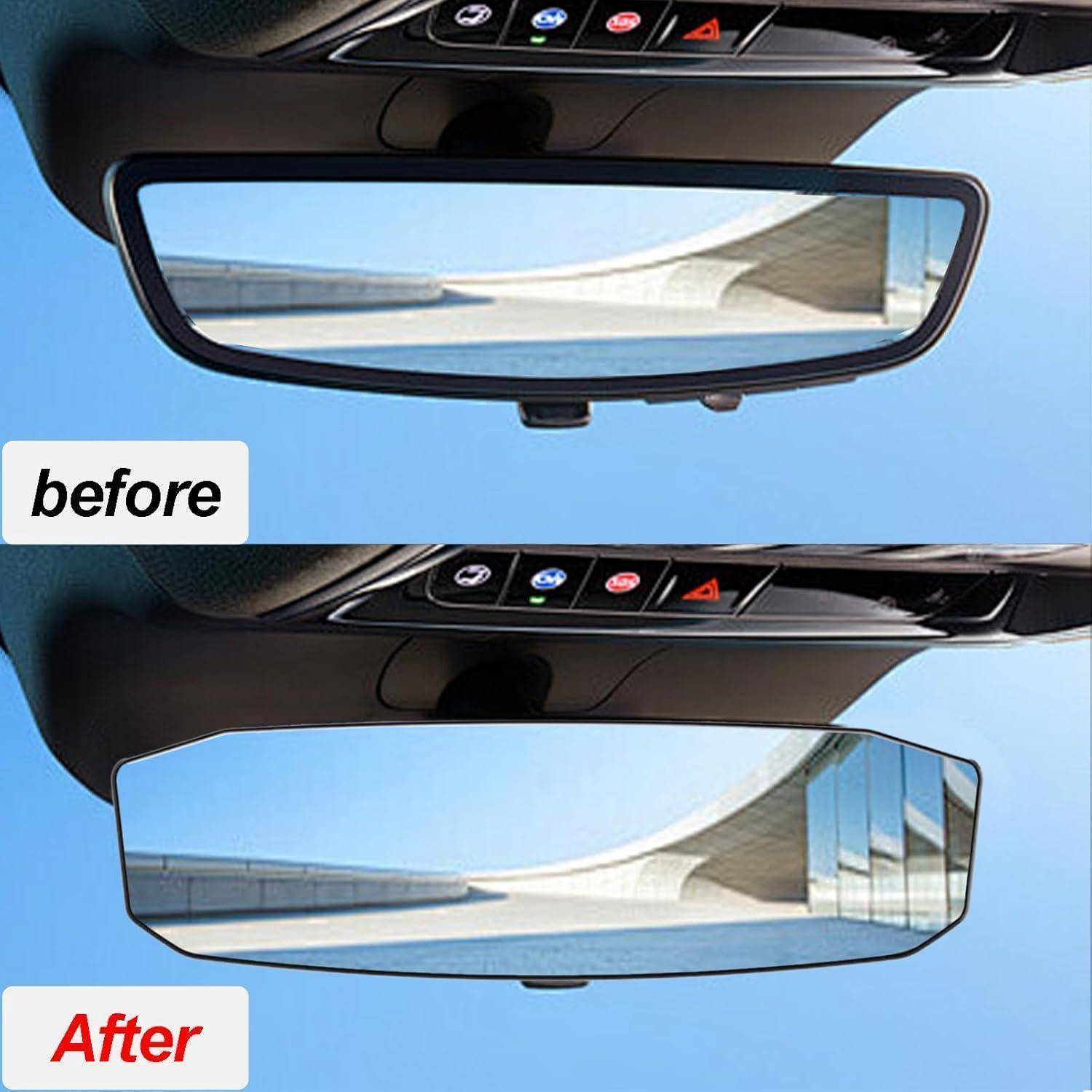 Rückspiegel, Auto Innenspiegel zum Aufstecken, Universal Auto Panorama Rückspiegel, Weitwinkel Rückspiegel für Auto, SUV, CRV, Trucks