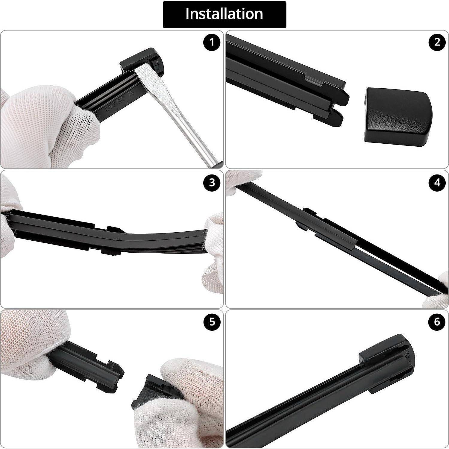 QWORK® 8 Stück Scheibenwischer Gummi, Wischergummi Universal, 800mm Scheibenwischer Ersatz