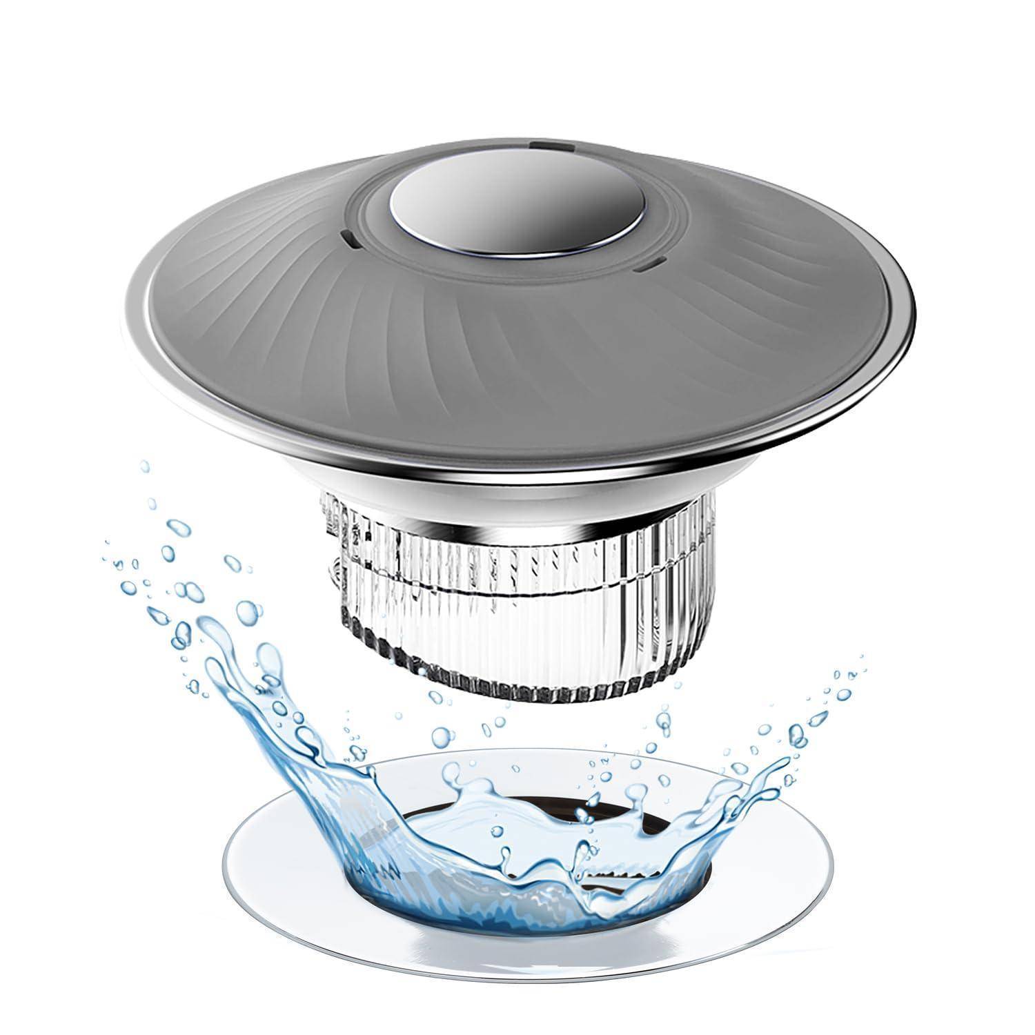 Abflusssieb Waschbecken, Pop Up Abflussstopfen mit Edelstahl Filterkorb Stöpsel Waschbecken, Waschbeckenstöpsel für 28–45 mm Waschbecken, Magneti