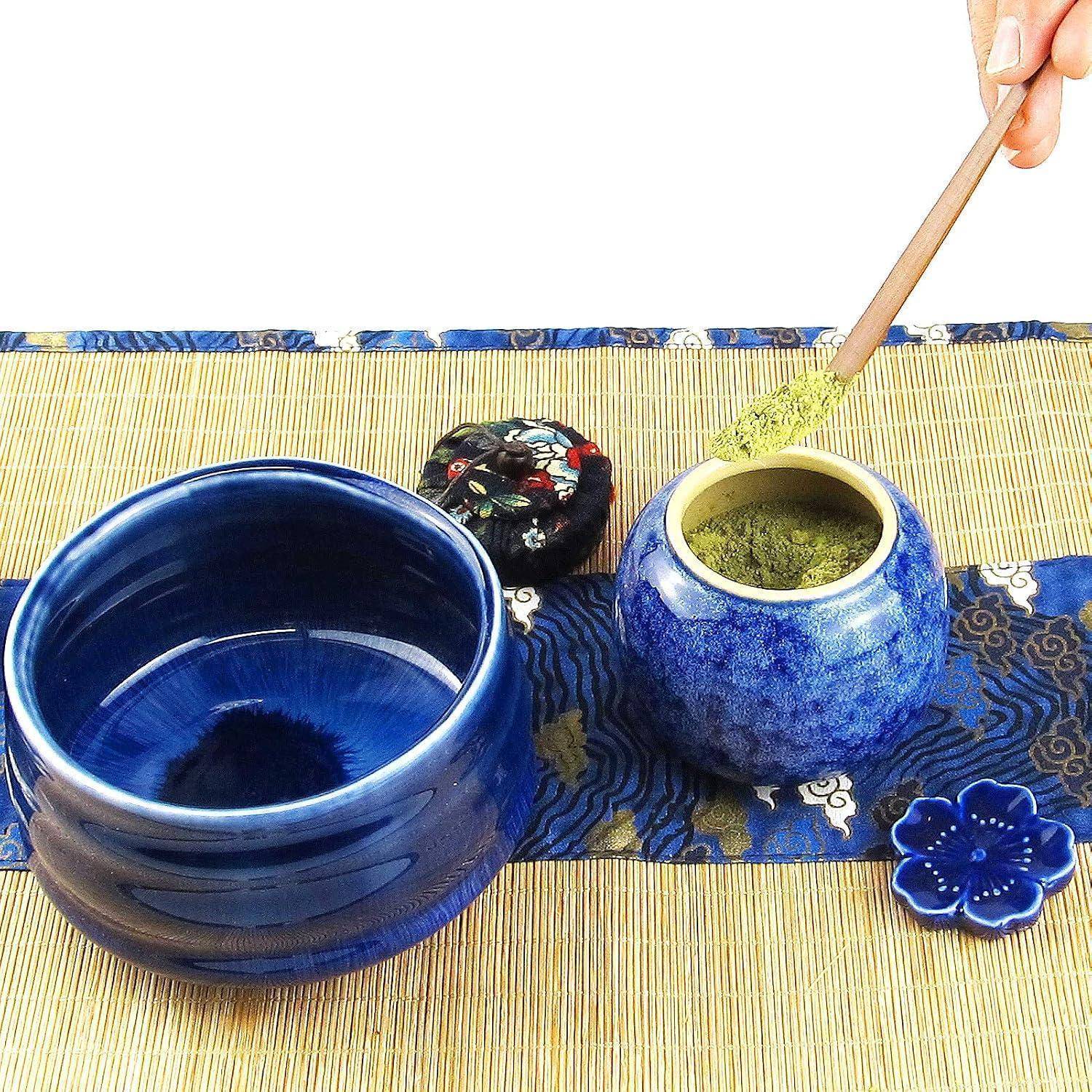 Artcome 12-teiliges japanisches Matcha-Teeset, Matcha-Schale, Matcha-Schneebesen, Bambusbürste und Bambus-Sieb, handgefertigtes Matcha-Zeremonie-Set