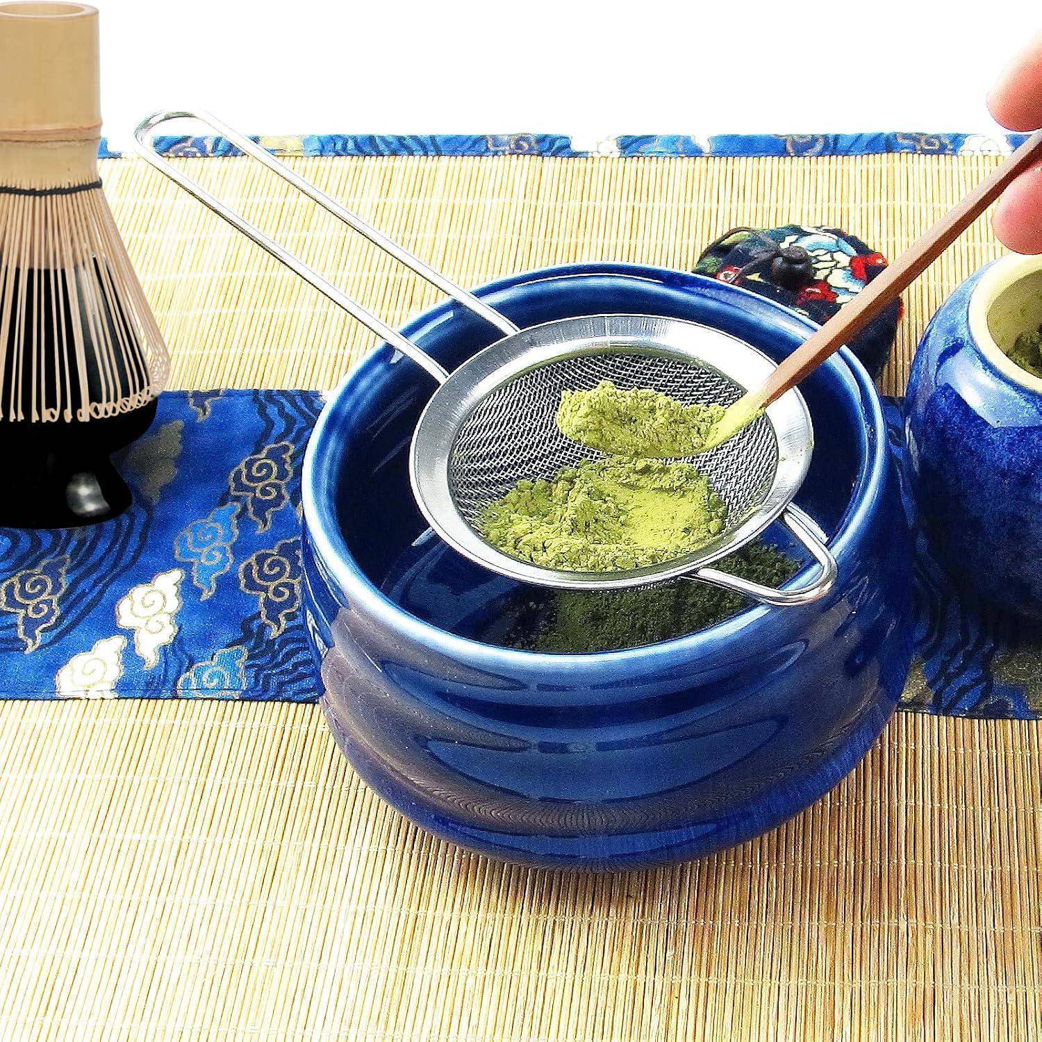Artcome 12-teiliges japanisches Matcha-Teeset, Matcha-Schale, Matcha-Schneebesen, Bambusbürste und Bambus-Sieb, handgefertigtes Matcha-Zeremonie-Set