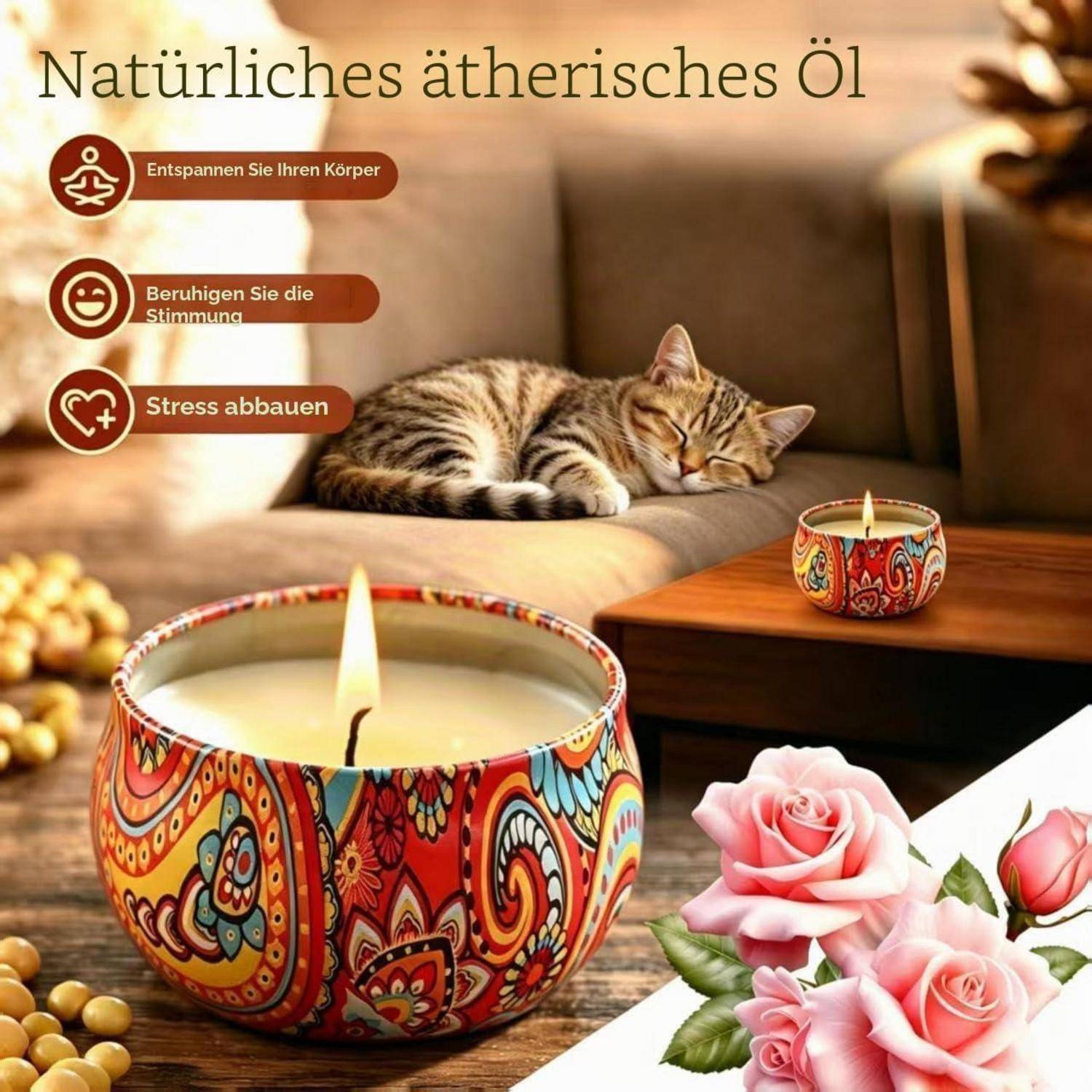 Scented Candle Set,12 Pack Candles for Home Scented,Aromatherapy Candel Gift 1#-klassische Ausgabe