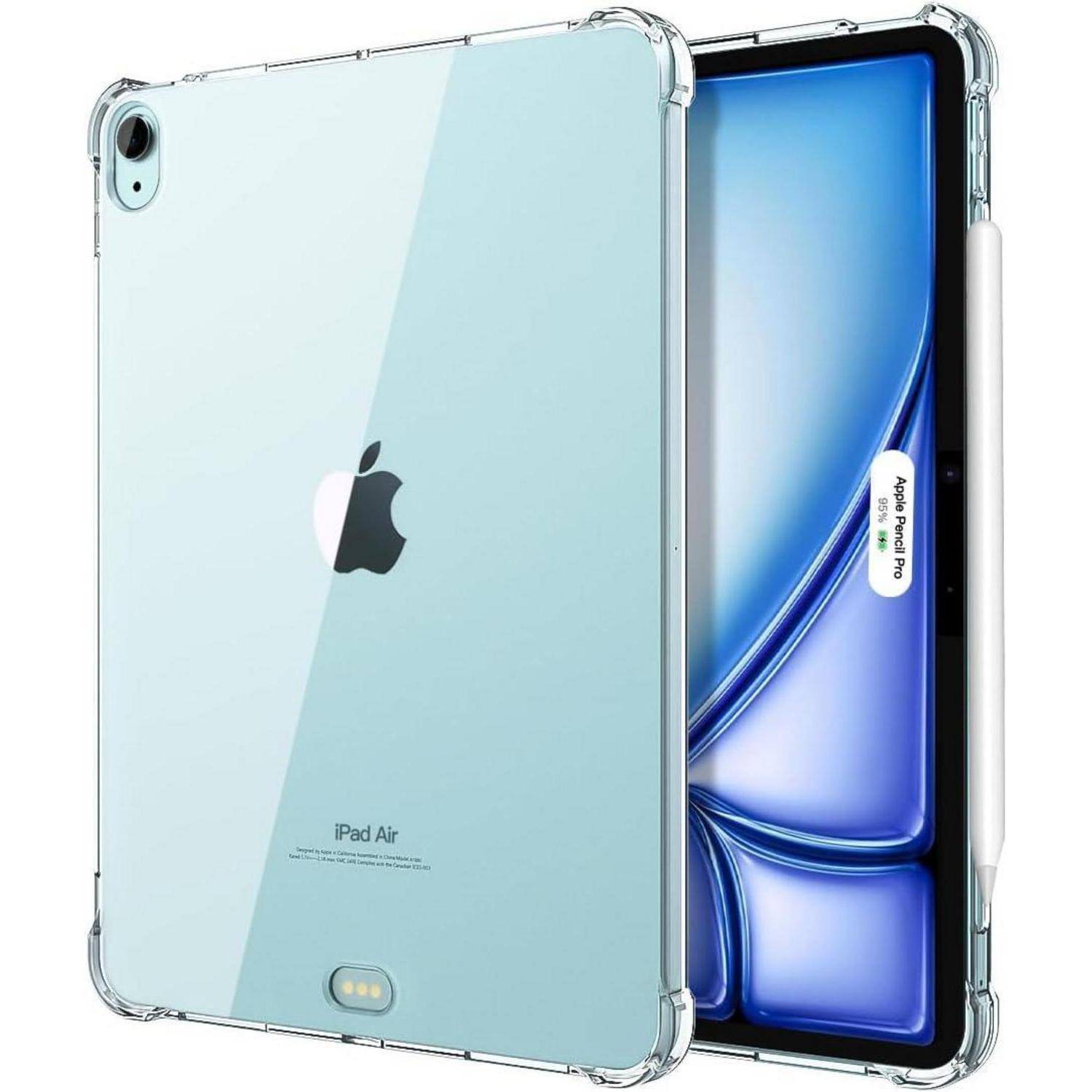 TiMOVO Hülle für iPad Air 11 Zoll (M3/M2-2025/2024), iPad Air 5./4. Generation Hülle (2022/2020) 10.9", Schlank TPU Klar Transparent Rückseite Sch