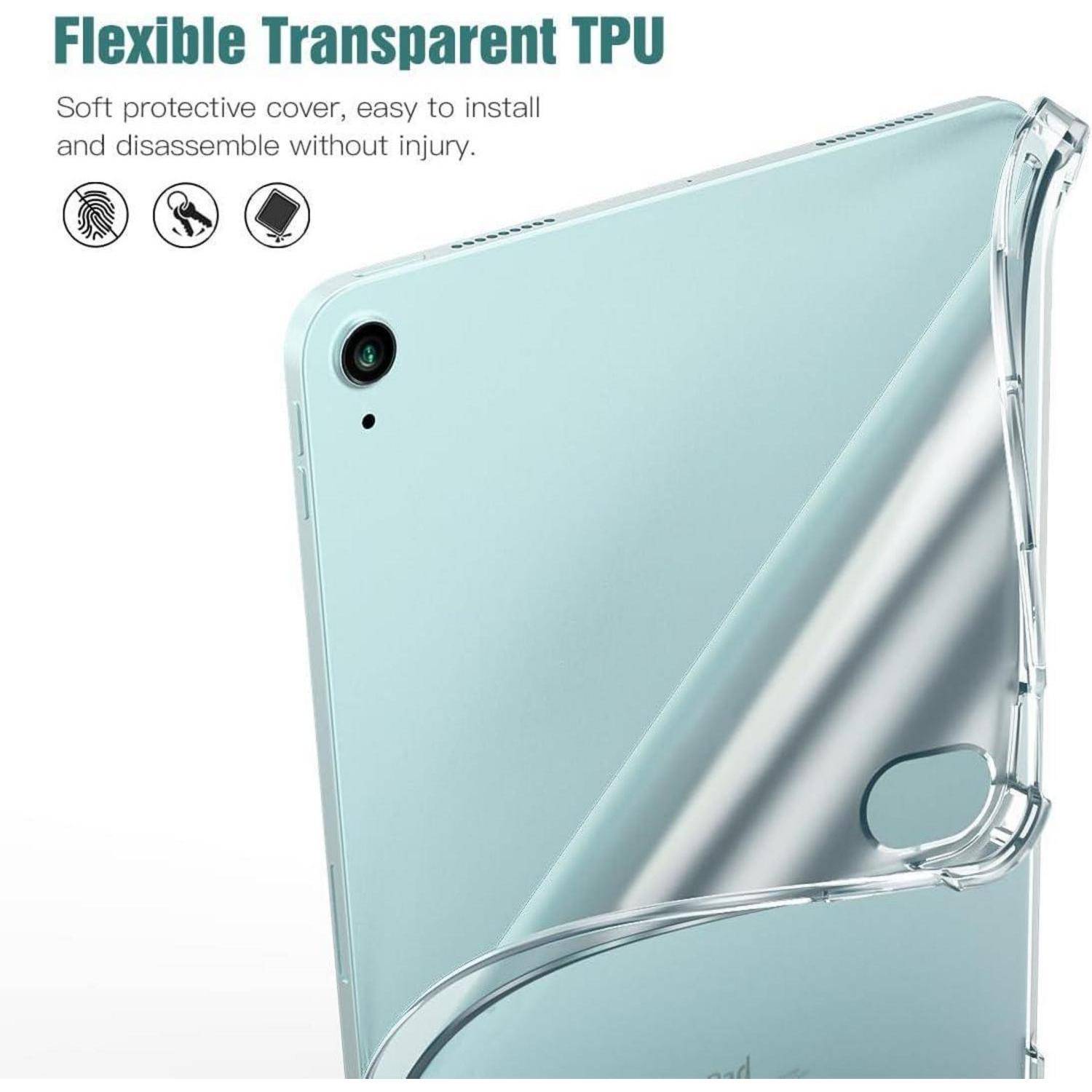 TiMOVO Hülle für iPad Air 11 Zoll (M3/M2-2025/2024), iPad Air 5./4. Generation Hülle (2022/2020) 10.9", Schlank TPU Klar Transparent Rückseite Sch