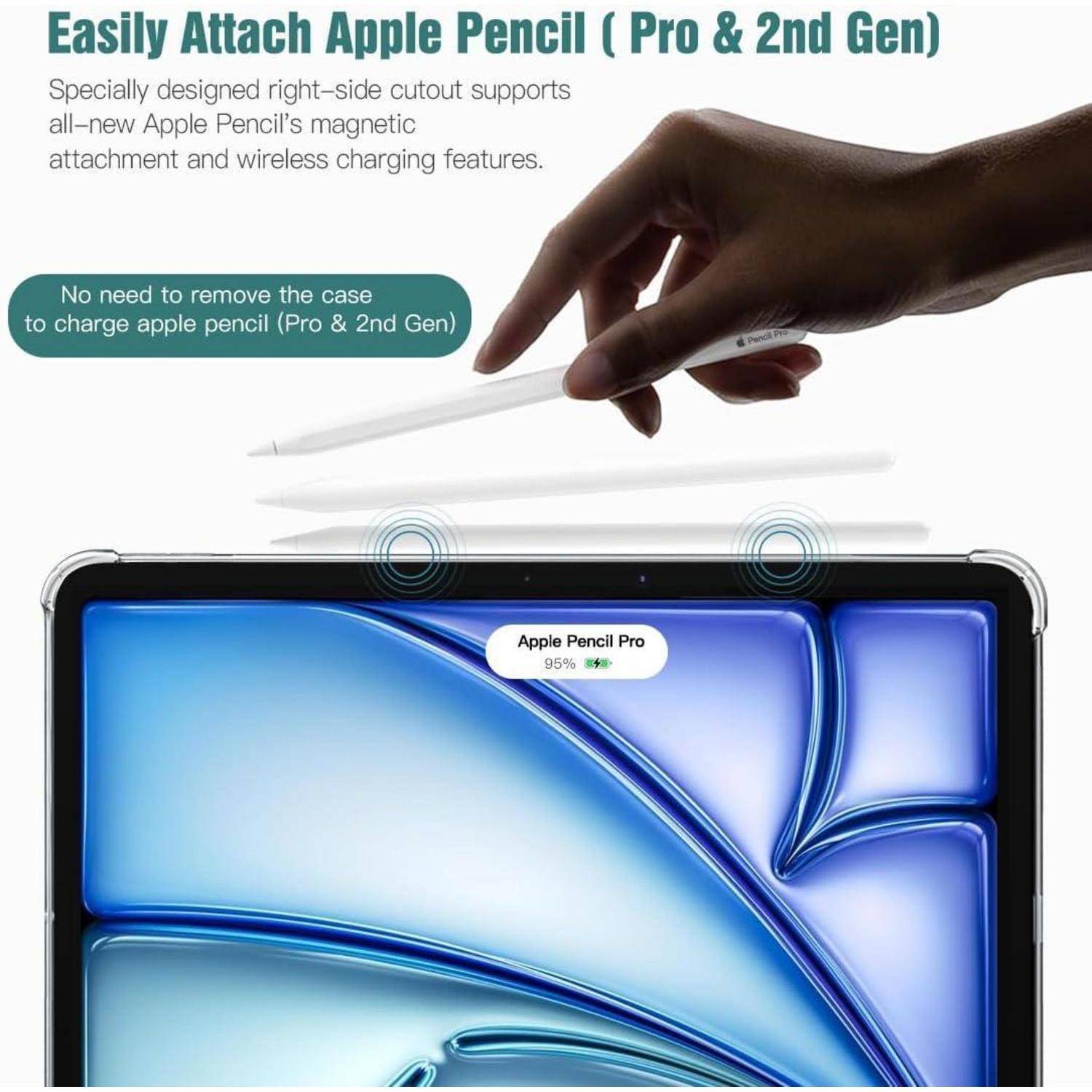 TiMOVO Hülle für iPad Air 11 Zoll (M3/M2-2025/2024), iPad Air 5./4. Generation Hülle (2022/2020) 10.9", Schlank TPU Klar Transparent Rückseite Sch