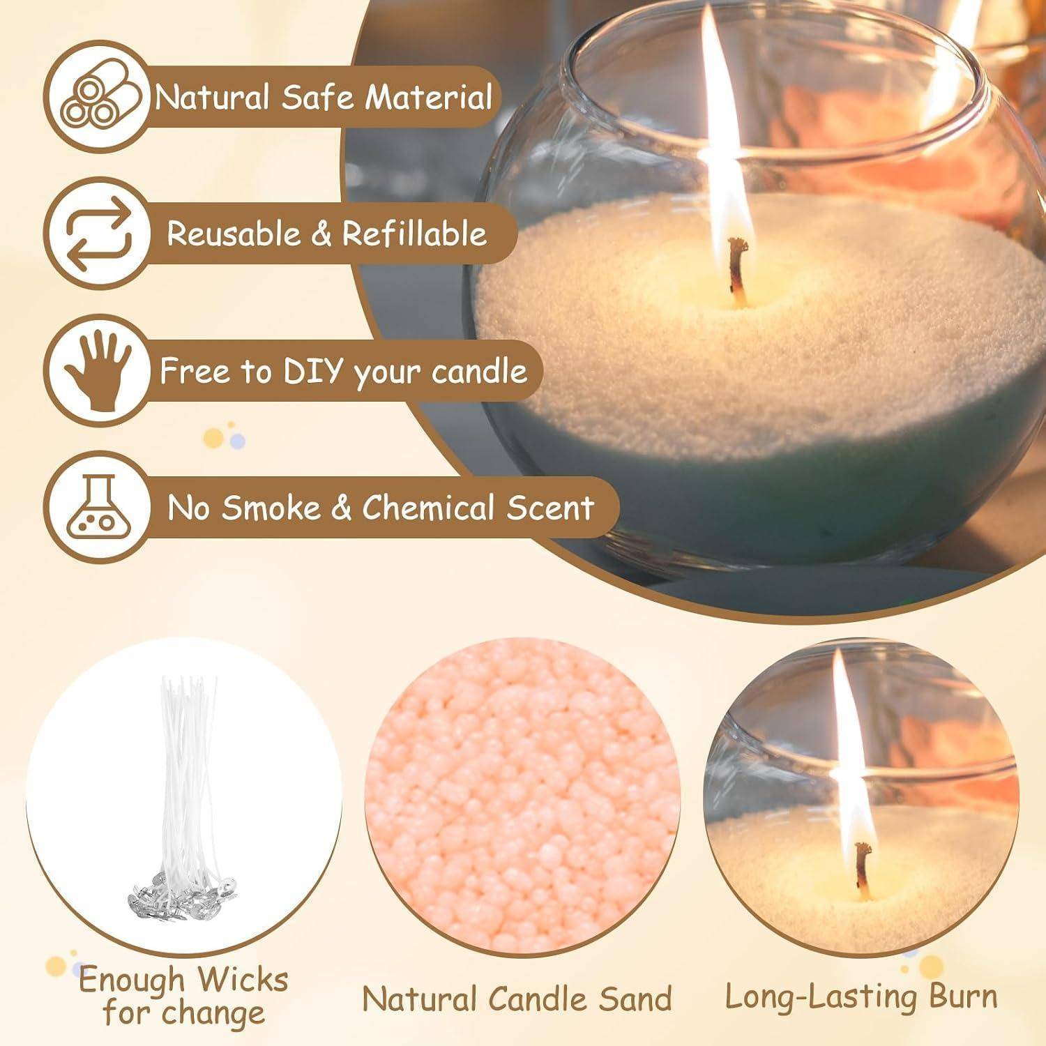 Werbegrafik für „Natural Candle Sand