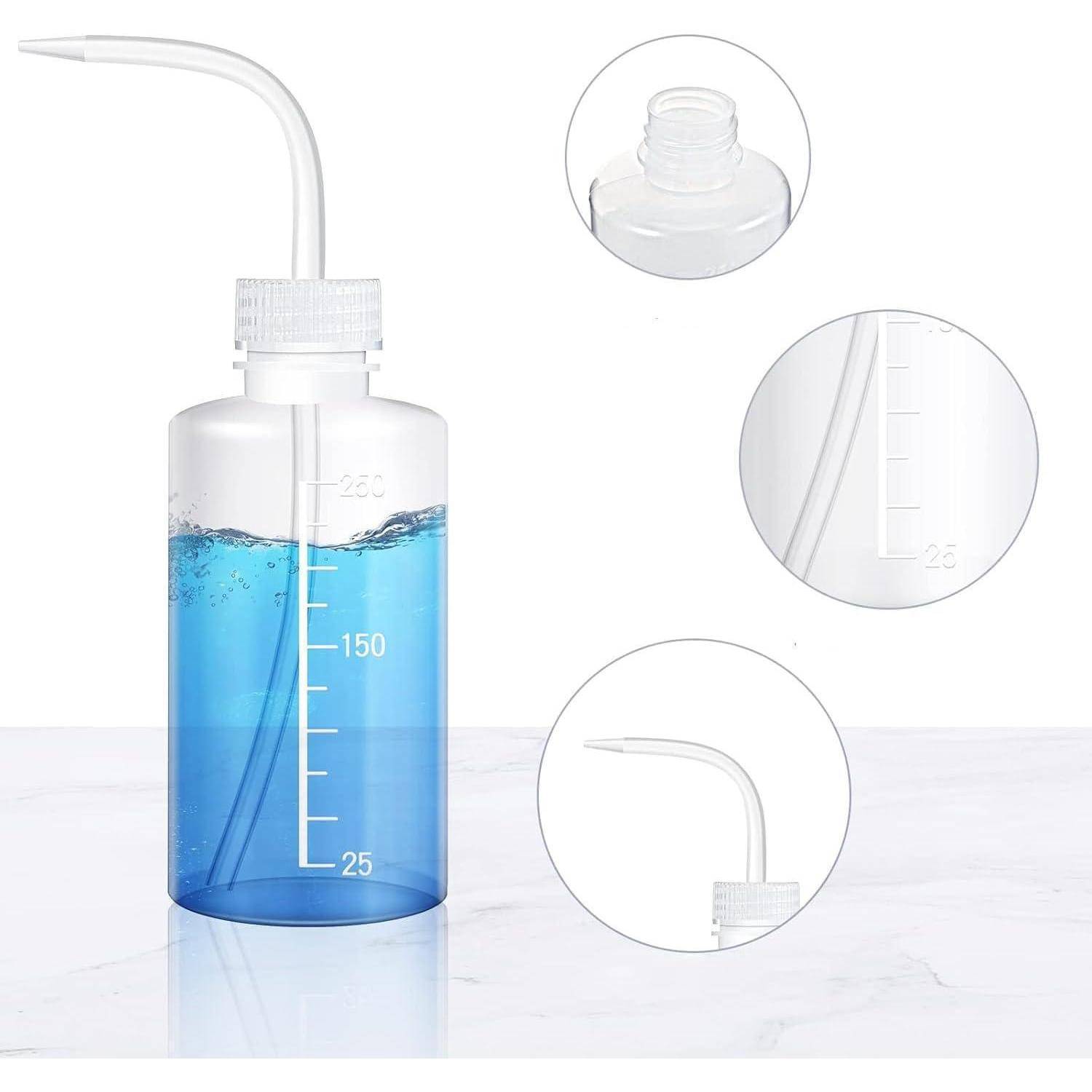 JESSTOLO Waschen Flasche Kunststoff, 3 Stück Spritzflasche Laborflasche Waschflasche 500 ml und 250ml, Pflanzen Wasser Blume des Frischen Flasche