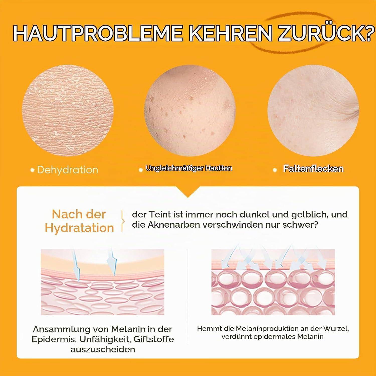 LAIKOU Vitamin C Hautpflege Geschenkset, 6 stück Gesichtspflege Set | Gesichtspflege Teenager Mädchen, mit Serum Reinigung Toner Augencreme Gesichts