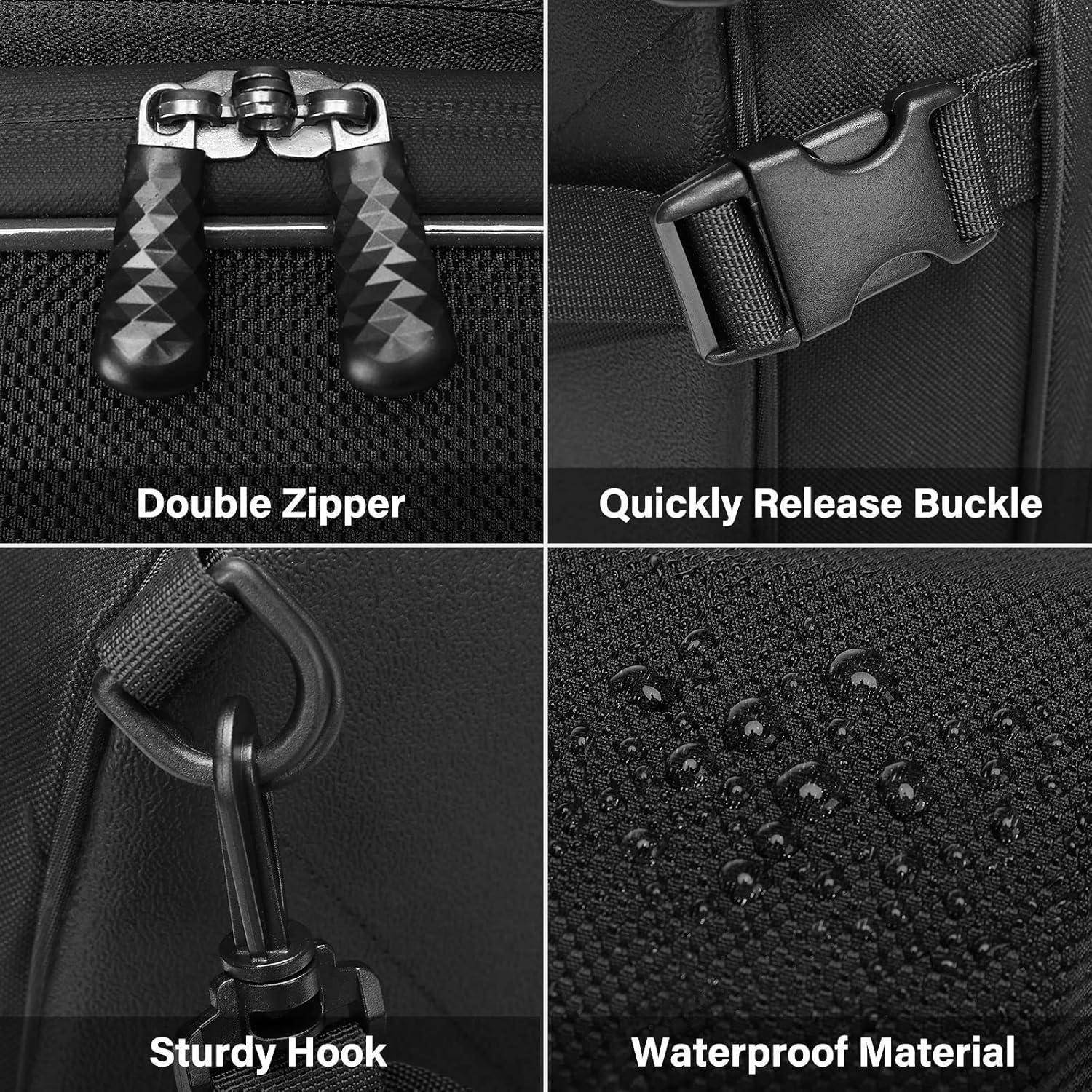 MOSISO Rucksack Motorrad, Motorradtasche mit Erweiterbare Kapazität 20L-28L, Wasserdicht Motorrad Tasche Abnehmbar mit Griff &amp; Regenschutz, Einfache