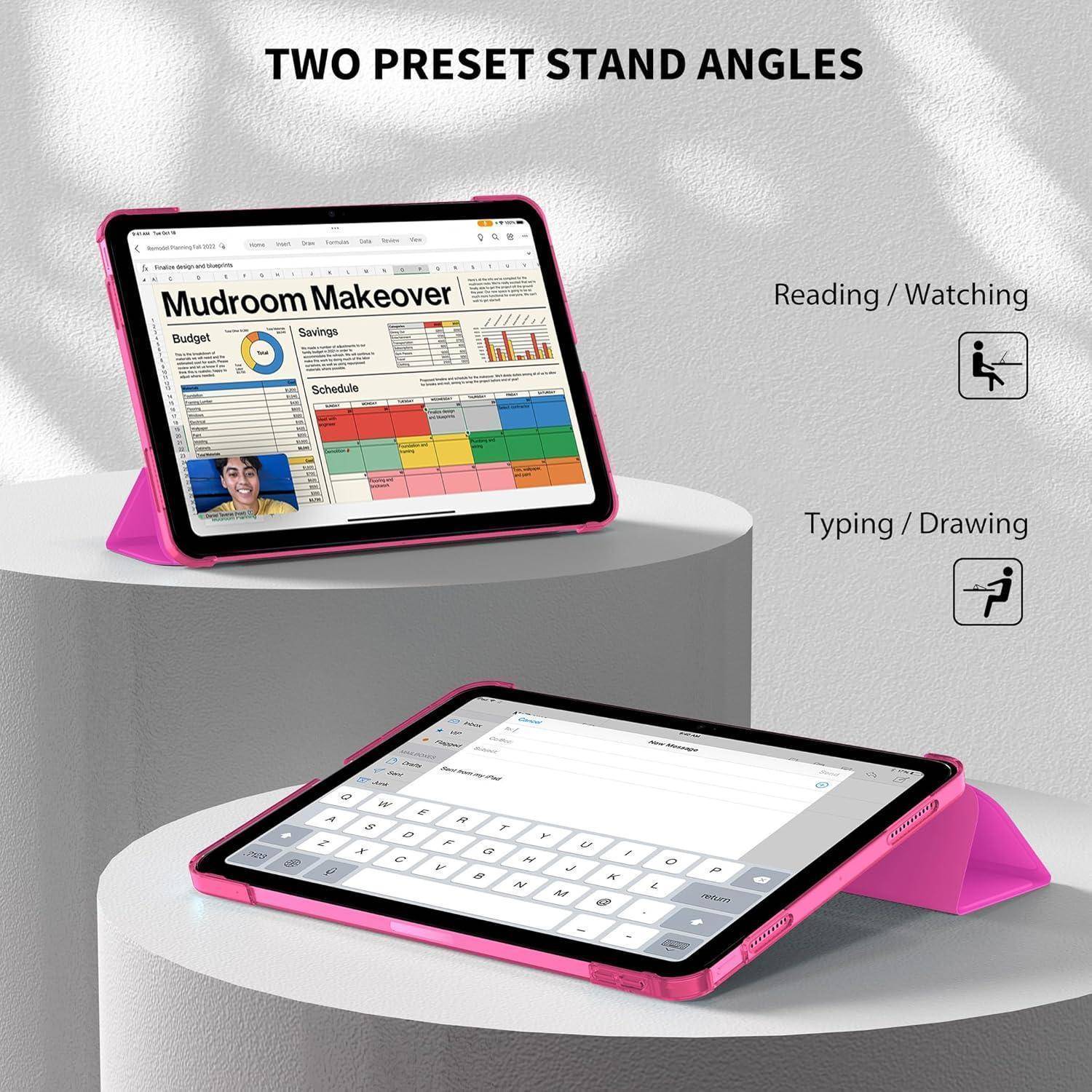 EasyAcc Hülle für iPad A16 11. Generation/iPad 10. Generation 10.9 Zoll, Ultra Dünn Cover mit Auto Schlaf/Aufwach Funktion Schutzhülle Case, Pitay