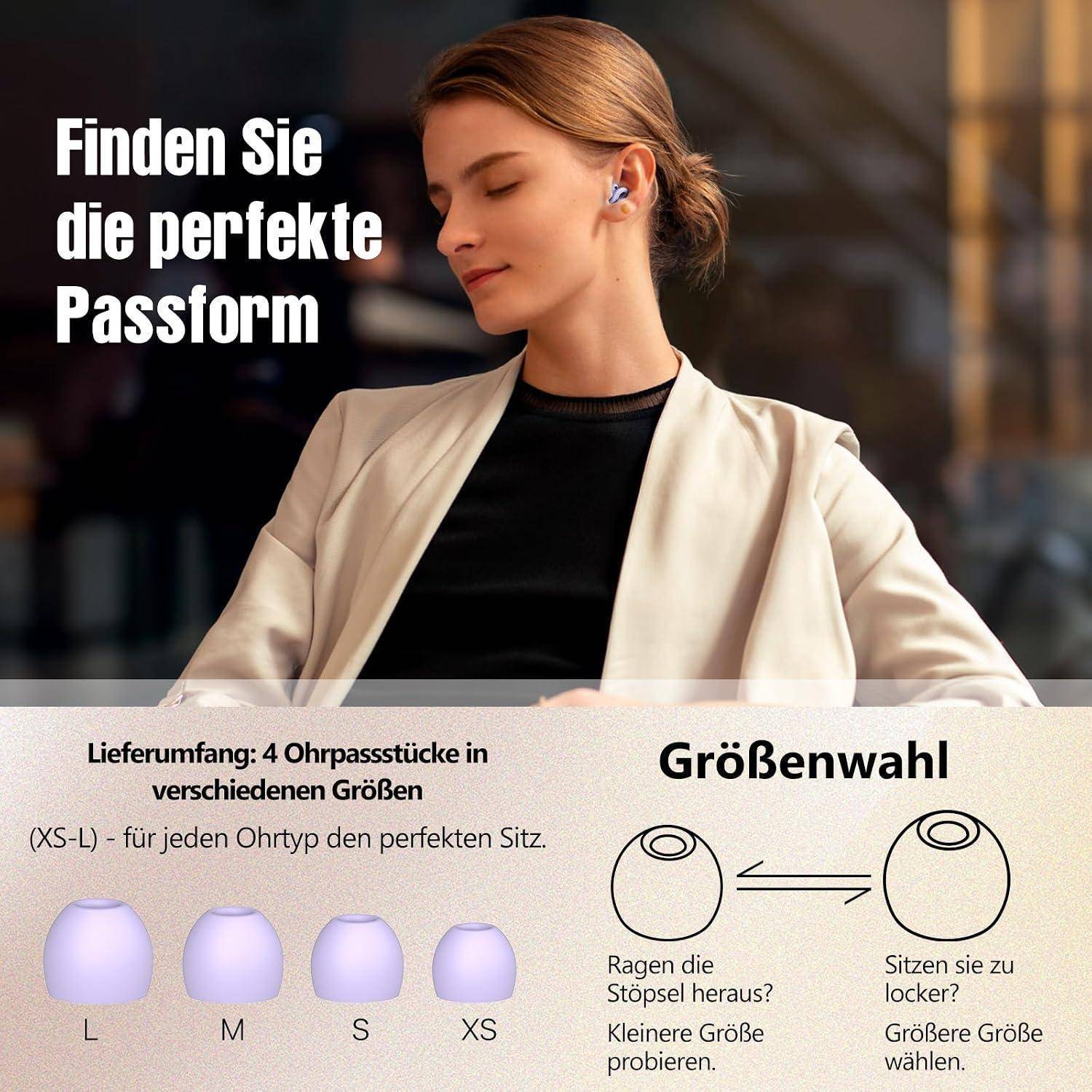 Hearprotek Ohrenstöpsel zum Schlafen, 29dB Silikon-Lärmschutzstöpsel 1 Paar, weiche Ohrenstöpsel zum Schlafen, Schnarchen, Lärmminderung, Autismu