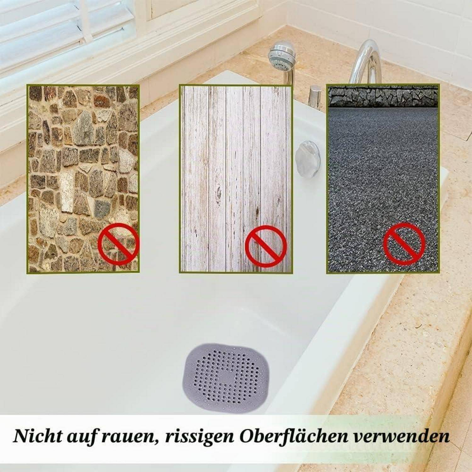 4 Stück Abflusssieb Silikon, Abflusssieb Dusche Haarfänger Badewanne Abflussabdeckung, Abflusssieb für Badezimmer Badewanne und Küche