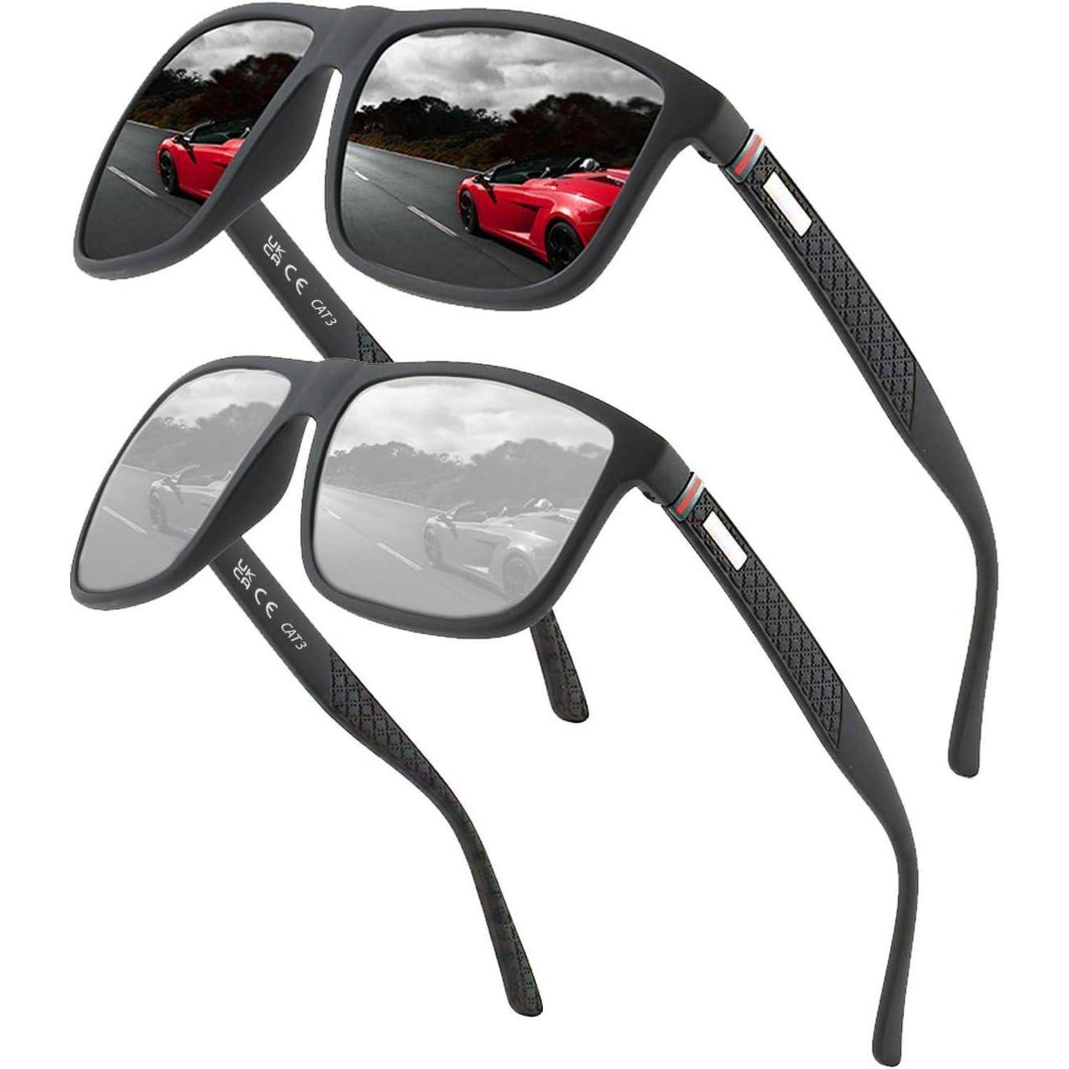 Perfectmiaoxuan Polarisierte Sonnenbrille Herren/Damen ; Vintage/Klassisch/Elegant Brillengestell; HD-Pilotobjektive;