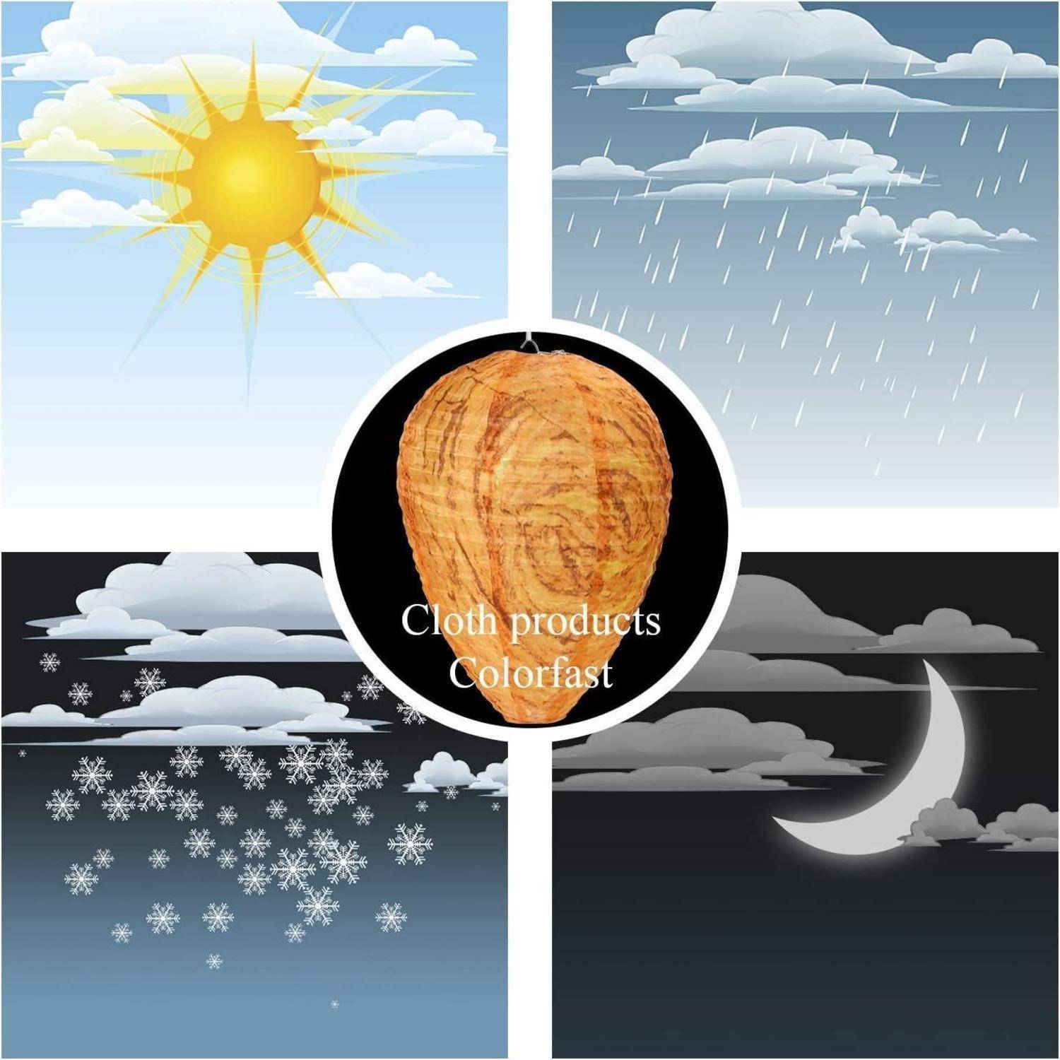 Augshy 6 Stück Wespennest wasserdichte Künstliche Orange Wespennesterköder Attrappe Hornissennest Attrappe für Haus und Garten Outdoor Orange 6