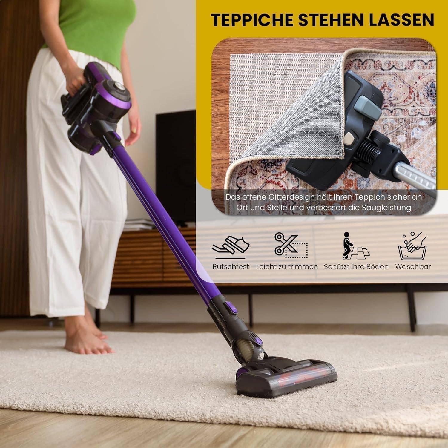 Antirutschmatte für Teppich 60 x 150 cm, Teppich Antirutschunterlage, Rutschmatte Teppichunterlage rutschfest Teppichstopper, Anti Rutsch Matte