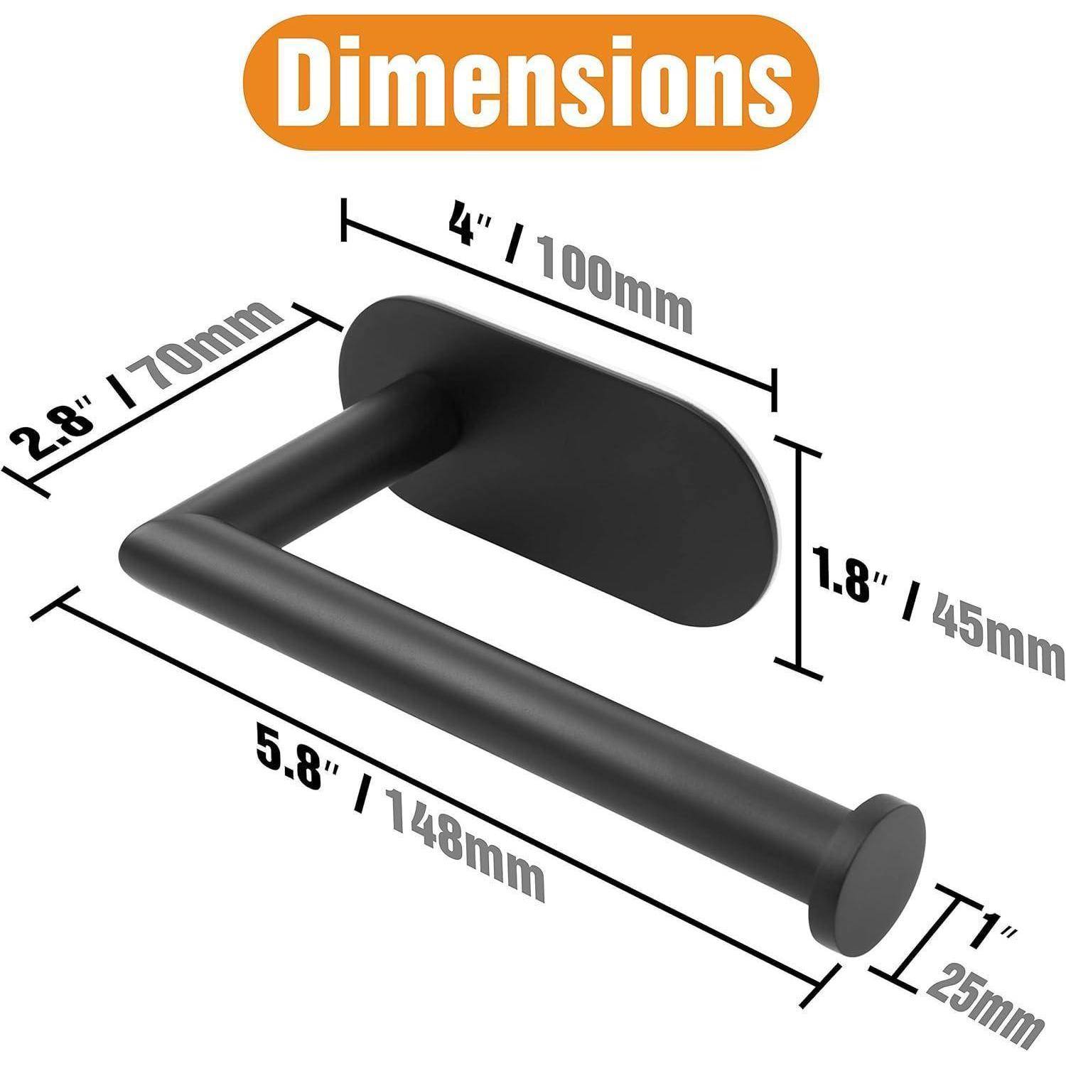 Dimensionsdiagramm einer schwarzen wandmontierten Stangenhalterschiene, beschriftet mit 4