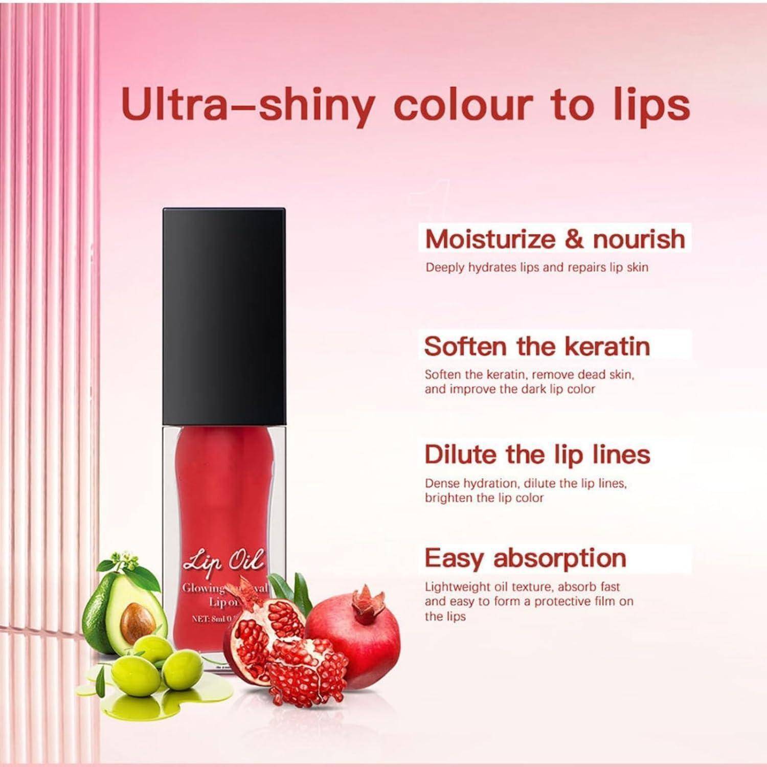 Werbung für „Ultra-glänzende Farbe für Lippen