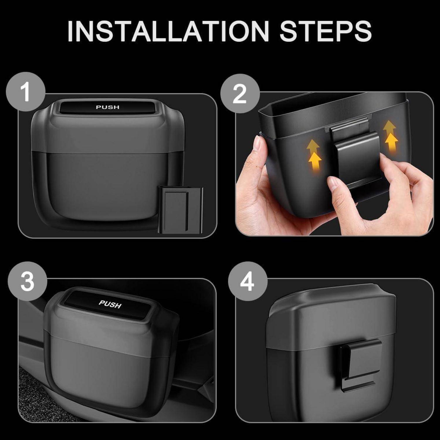 JNNJ Mini Auto Mülleimer, Tragbare Mini Autoabfalleimer, Auto Mini-Mülleimer Mit Deckel, Plastik Auto Mini Mülleimer, Multifunktionaler Auto-Mülle